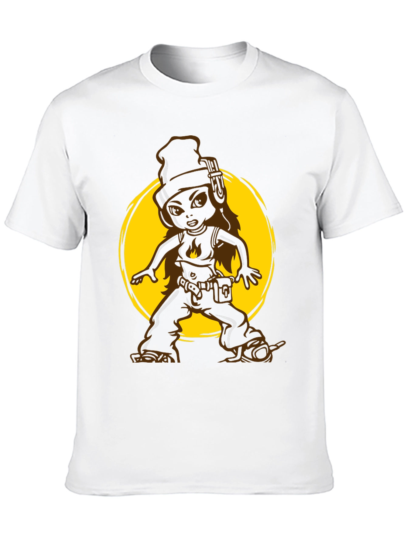Cool Cartoon Graphic Tee - Black