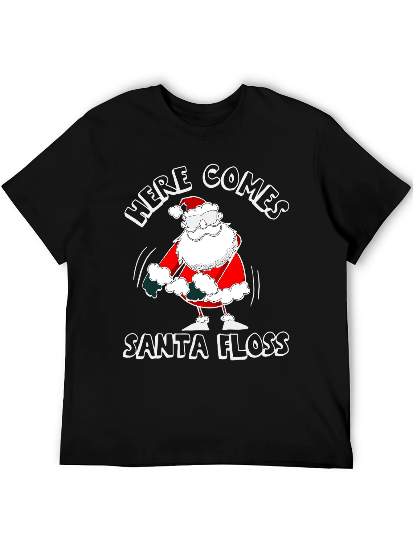Here Comes Santa Floss Funny Christmas T-Shirt