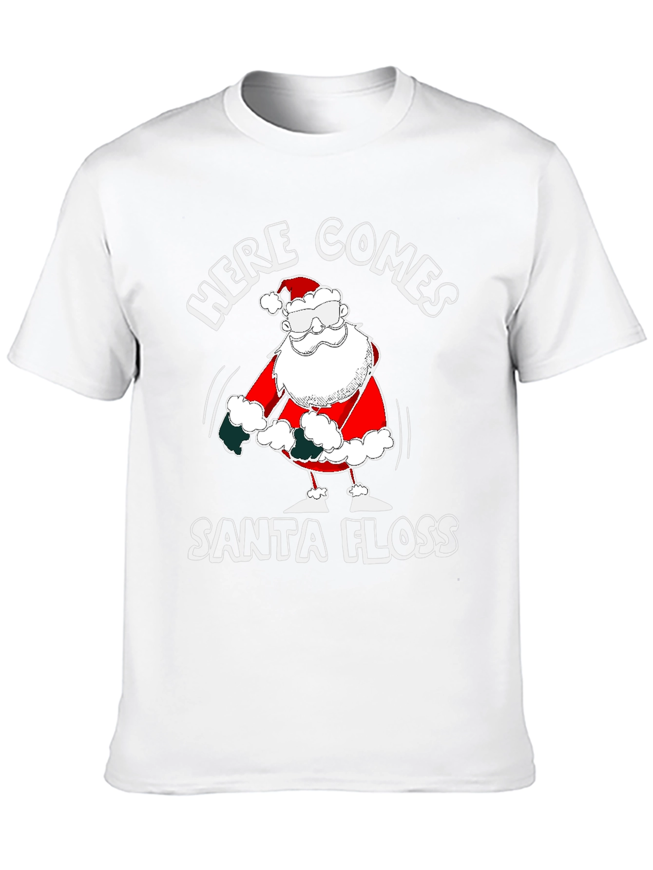Here Comes Santa Floss Funny Christmas T-Shirt
