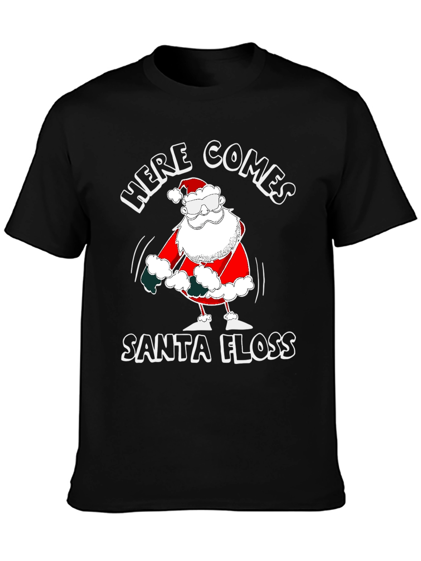Here Comes Santa Floss Funny Christmas T-Shirt