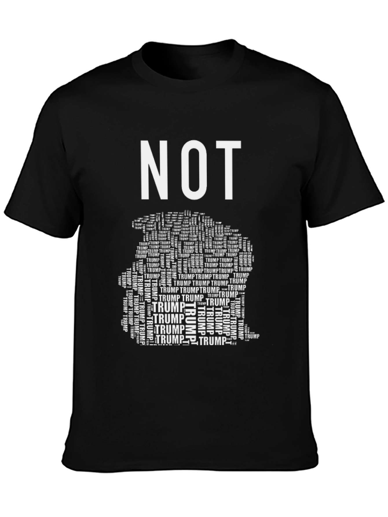 NOT TRUMP Mens Black Graphic Tee