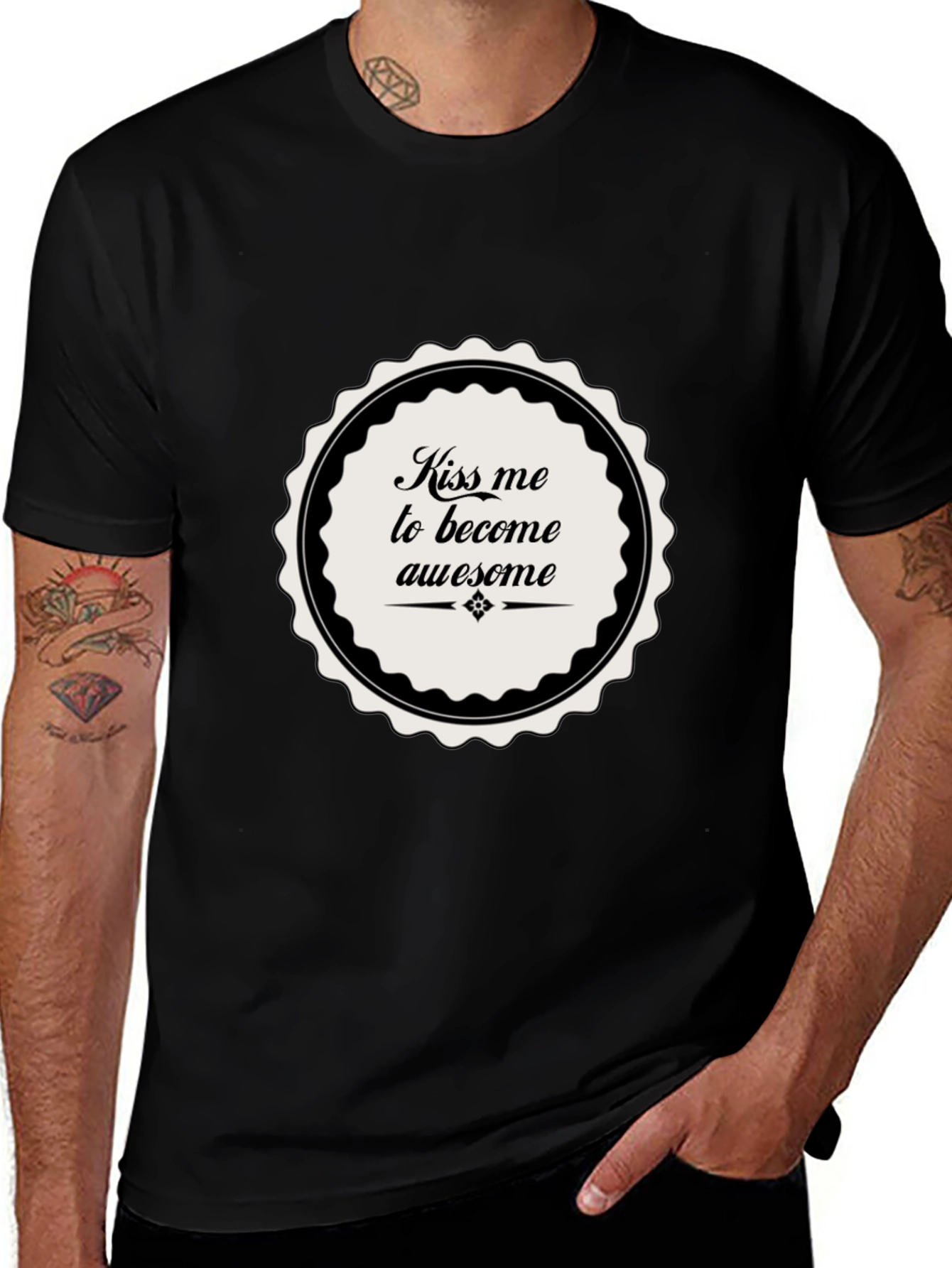 Kiss Me To Become Awesome T-Shirt