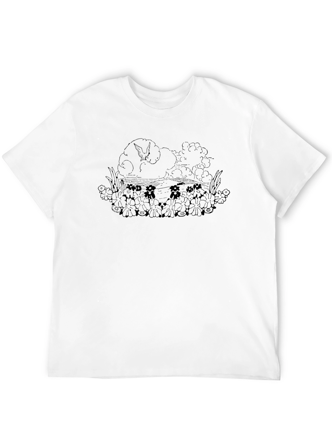 Whimsical Graphic Tee - Black