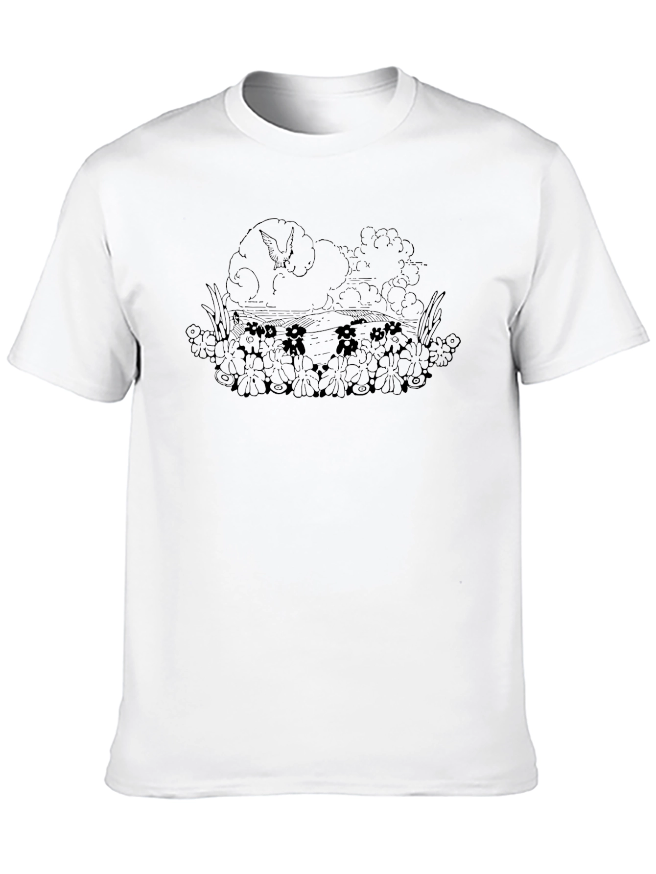 Whimsical Graphic Tee - Black