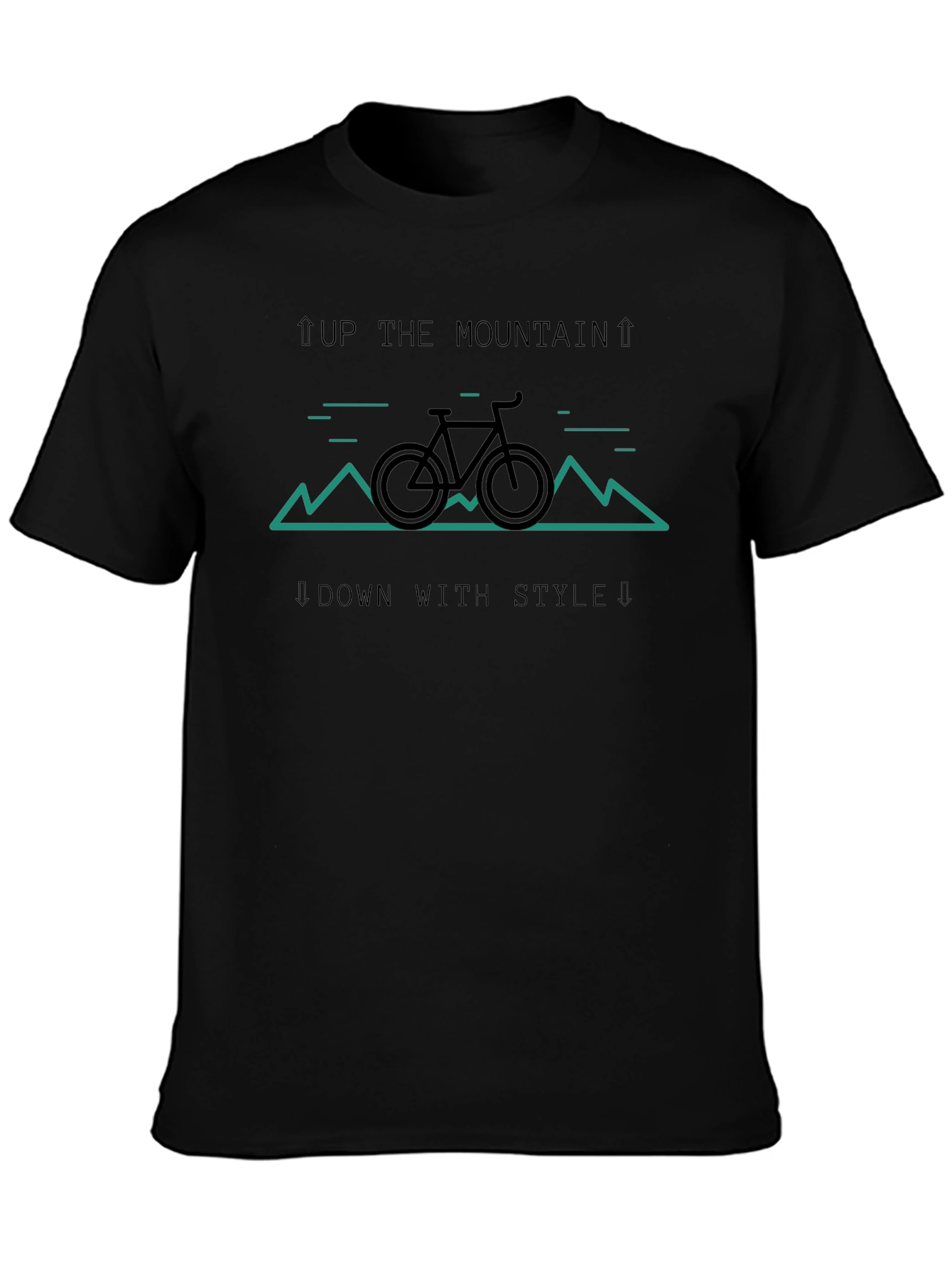 Up the Mountain T-Shirt - Stylish Biking Tee