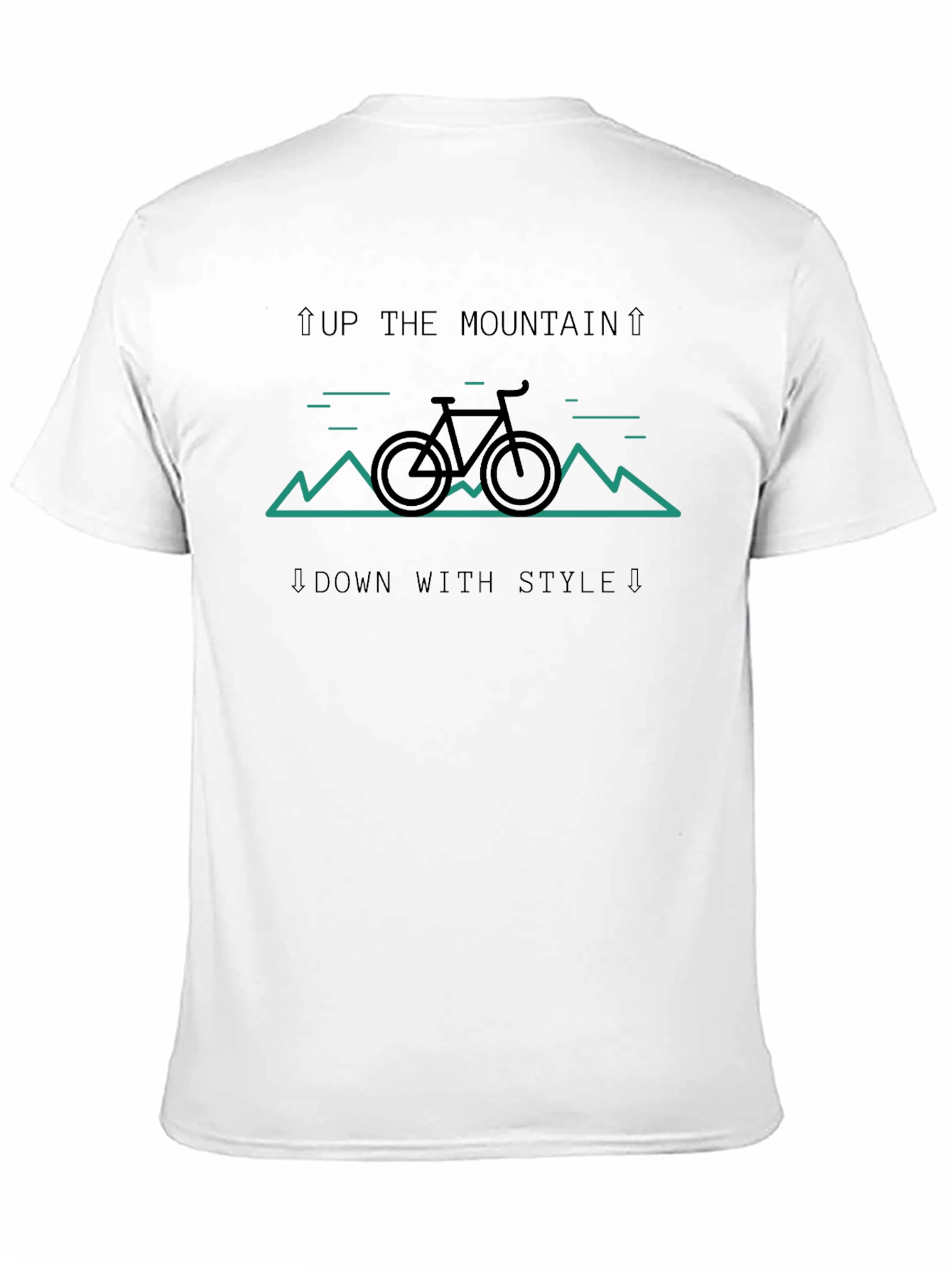 Up the Mountain T-Shirt - Stylish Biking Tee