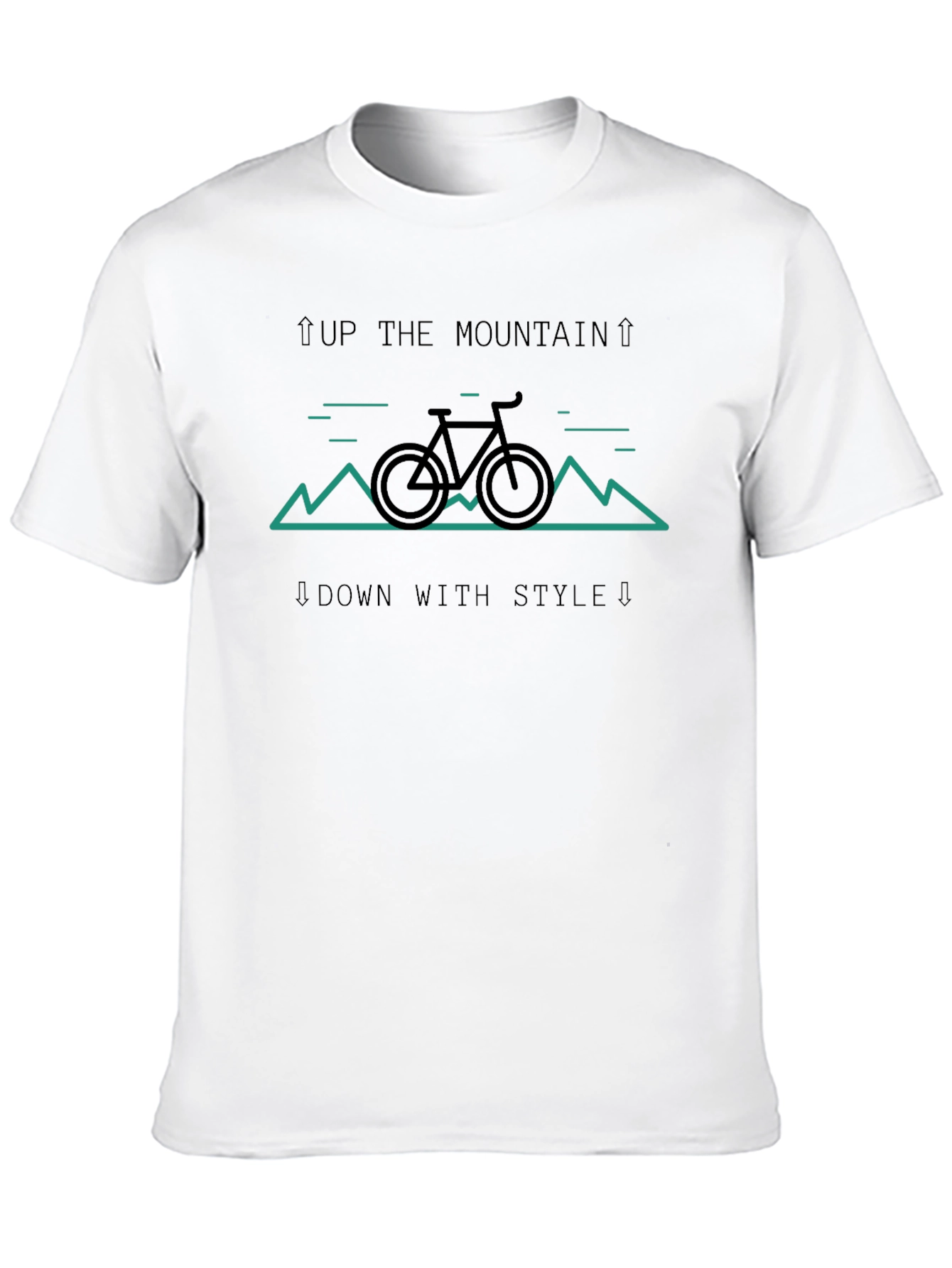 Up the Mountain T-Shirt - Stylish Biking Tee