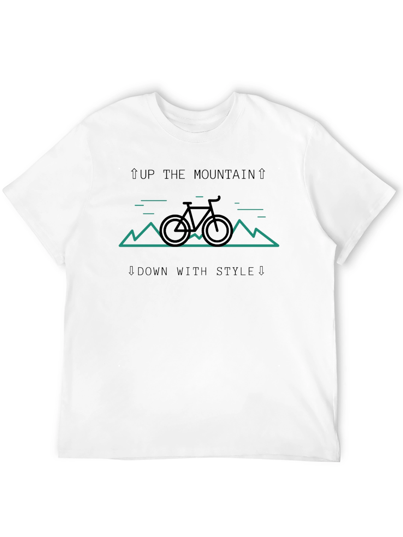 Up the Mountain T-Shirt - Stylish Biking Tee