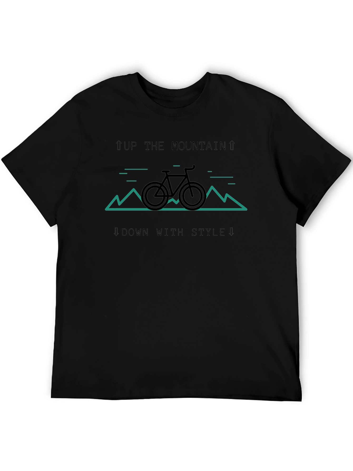 Up the Mountain T-Shirt - Stylish Biking Tee