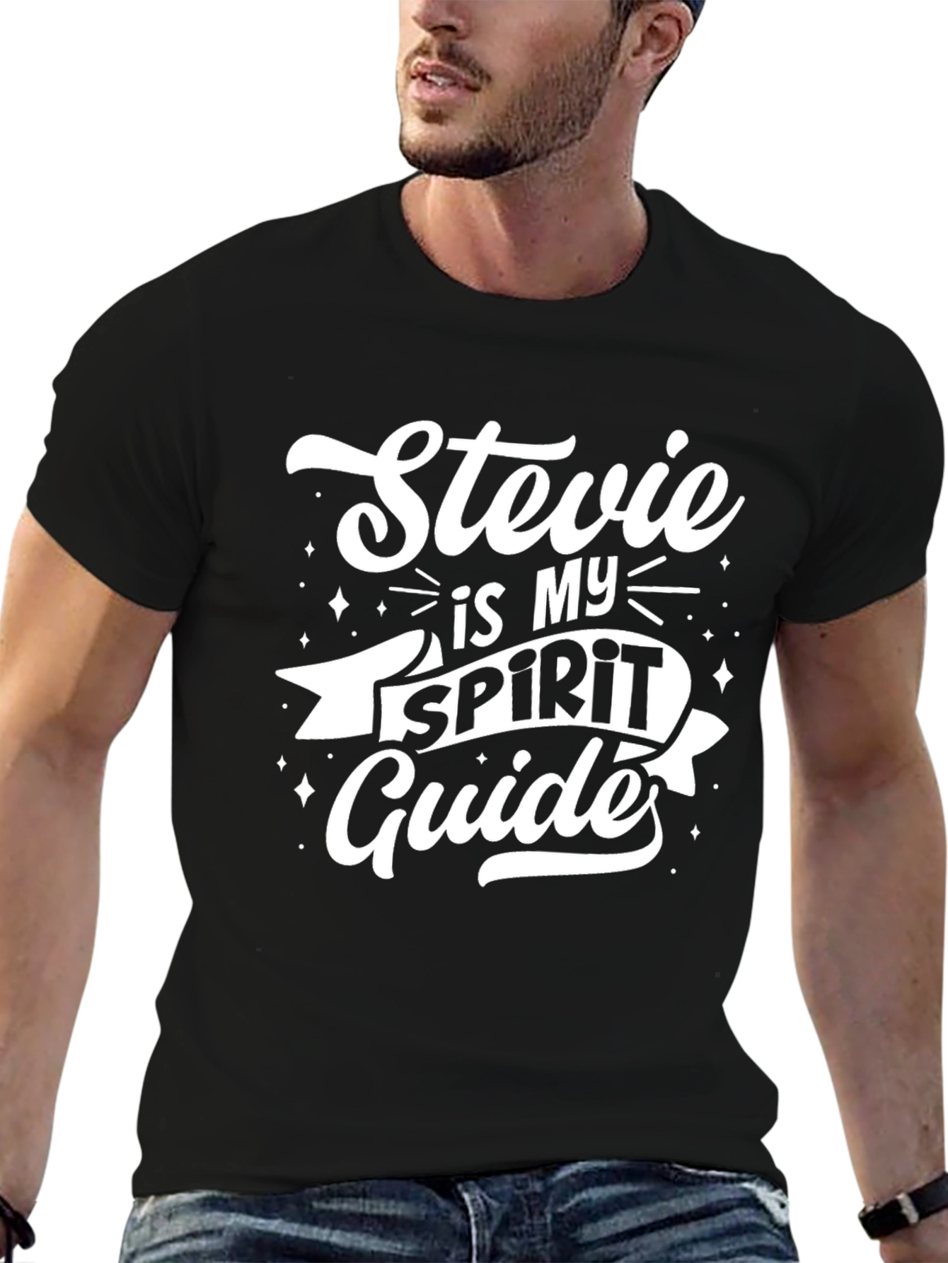 Stevie is My Spirit Guide T-Shirt - Black