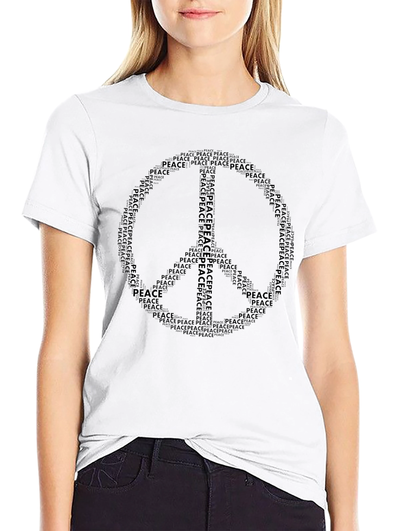 Peace Sign Word Art T-Shirt