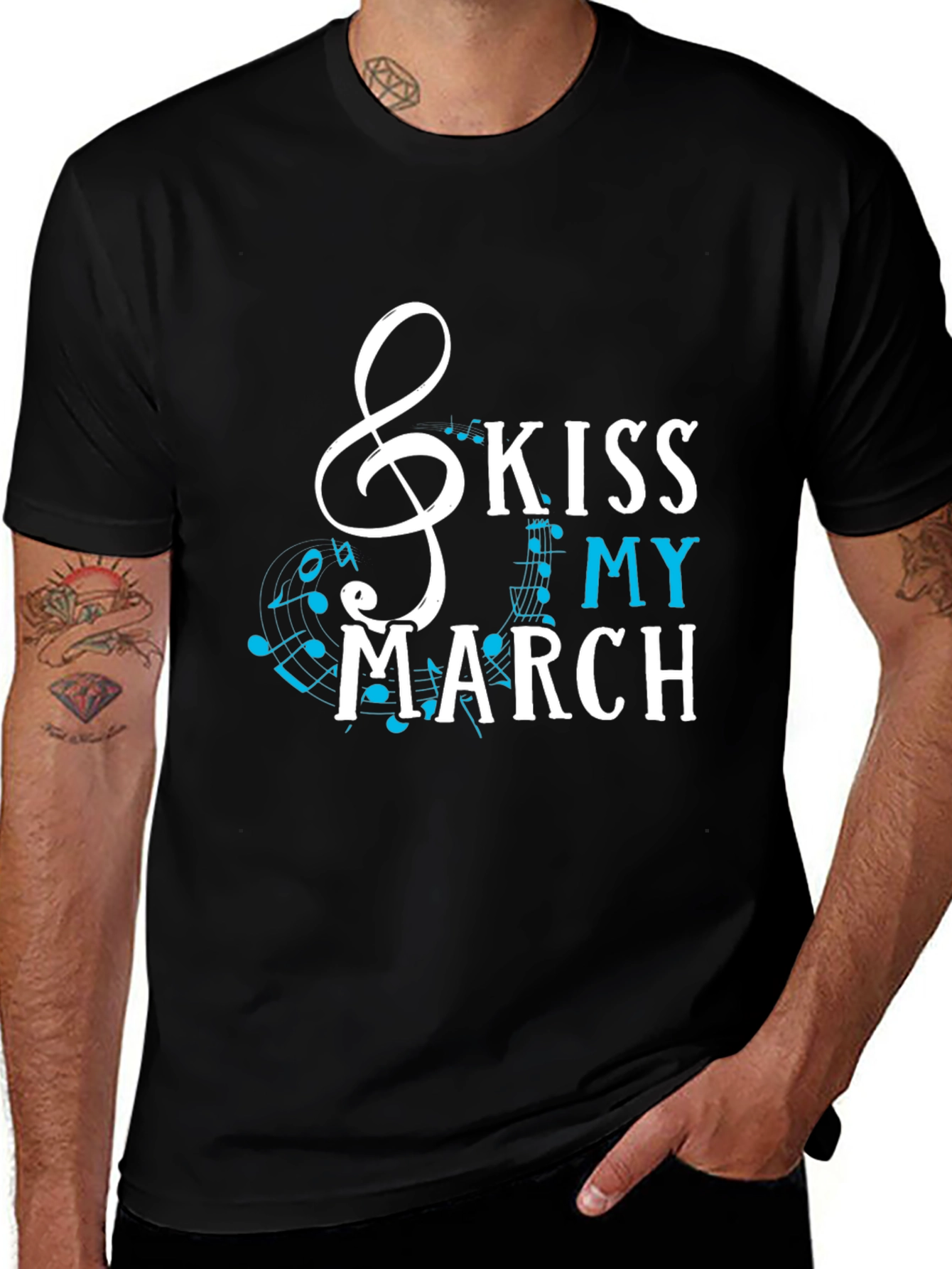 Kiss My March Music T-Shirt - Black