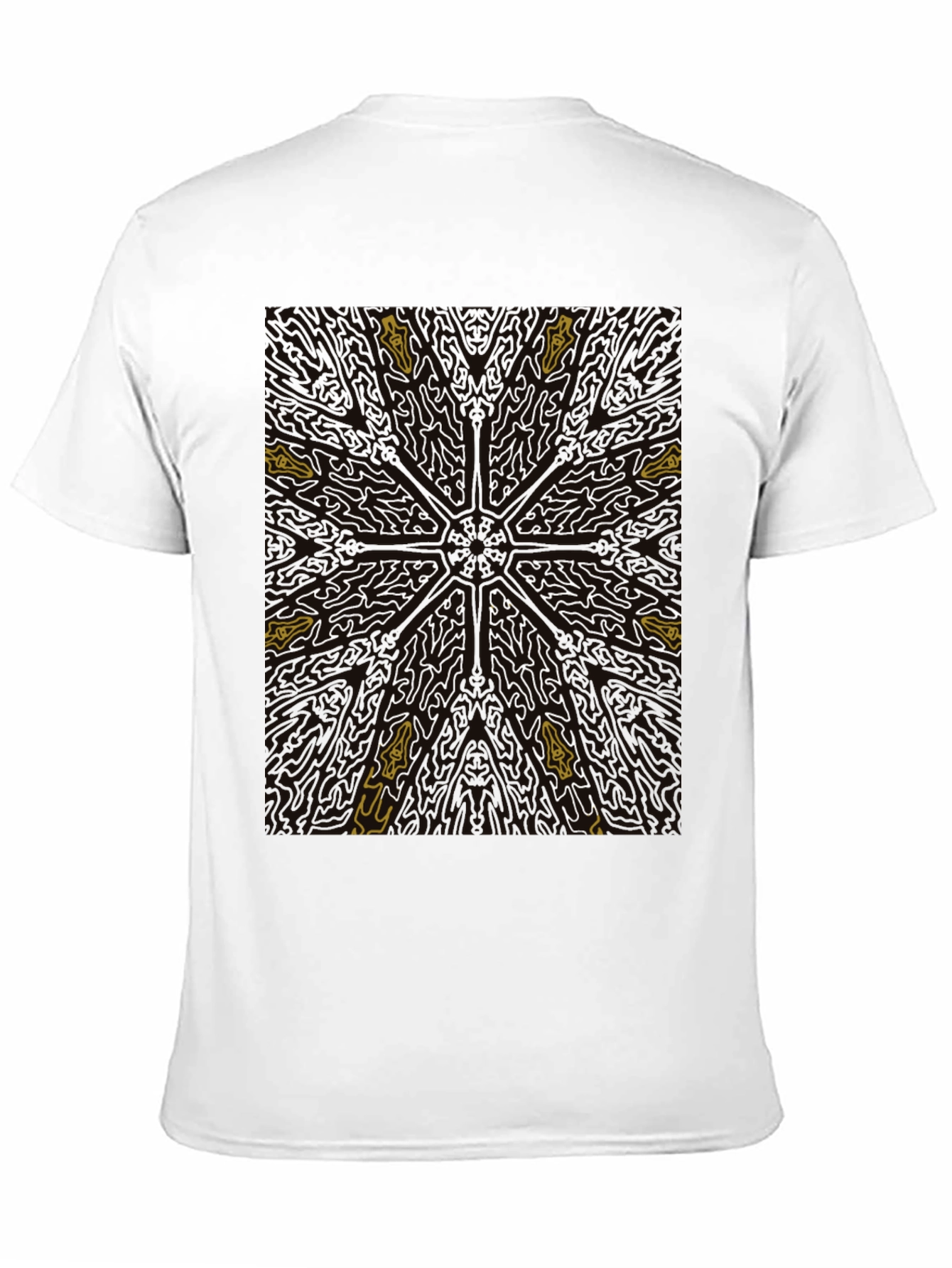Abstract Starburst Graphic Tee - Black