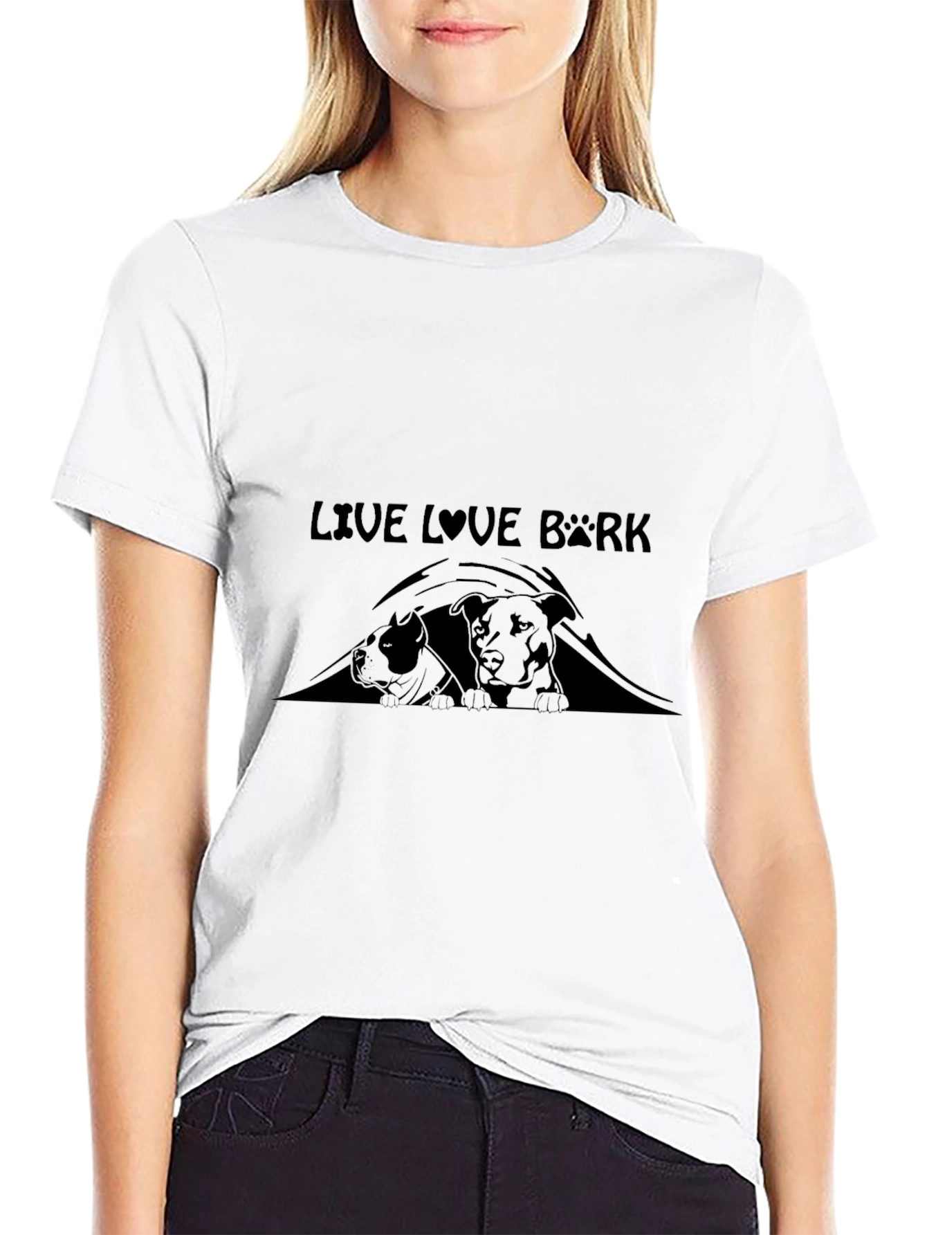 Live Love Bark Black T-Shirt