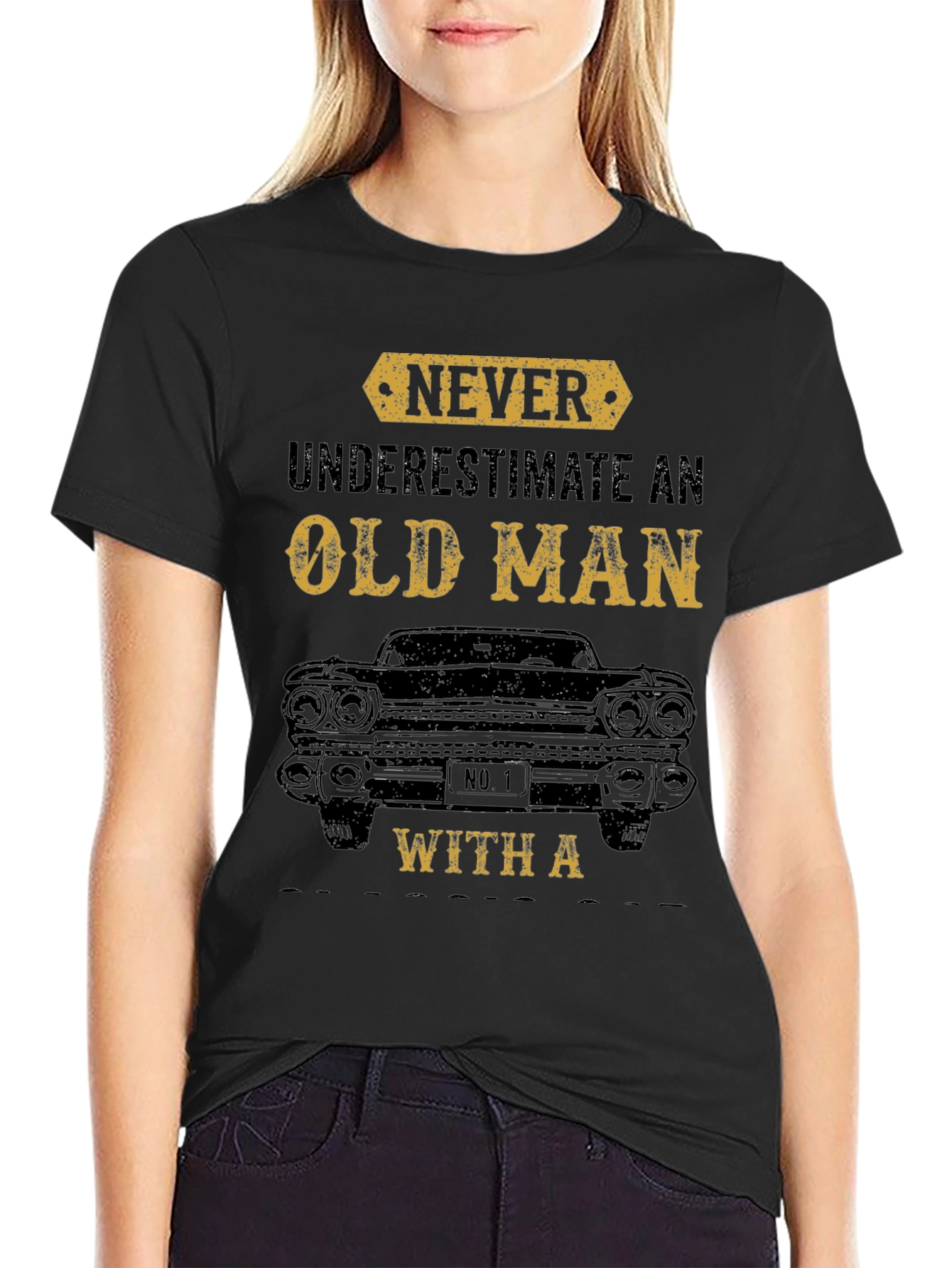 Never Underestimate Old Man Car T-Shirt