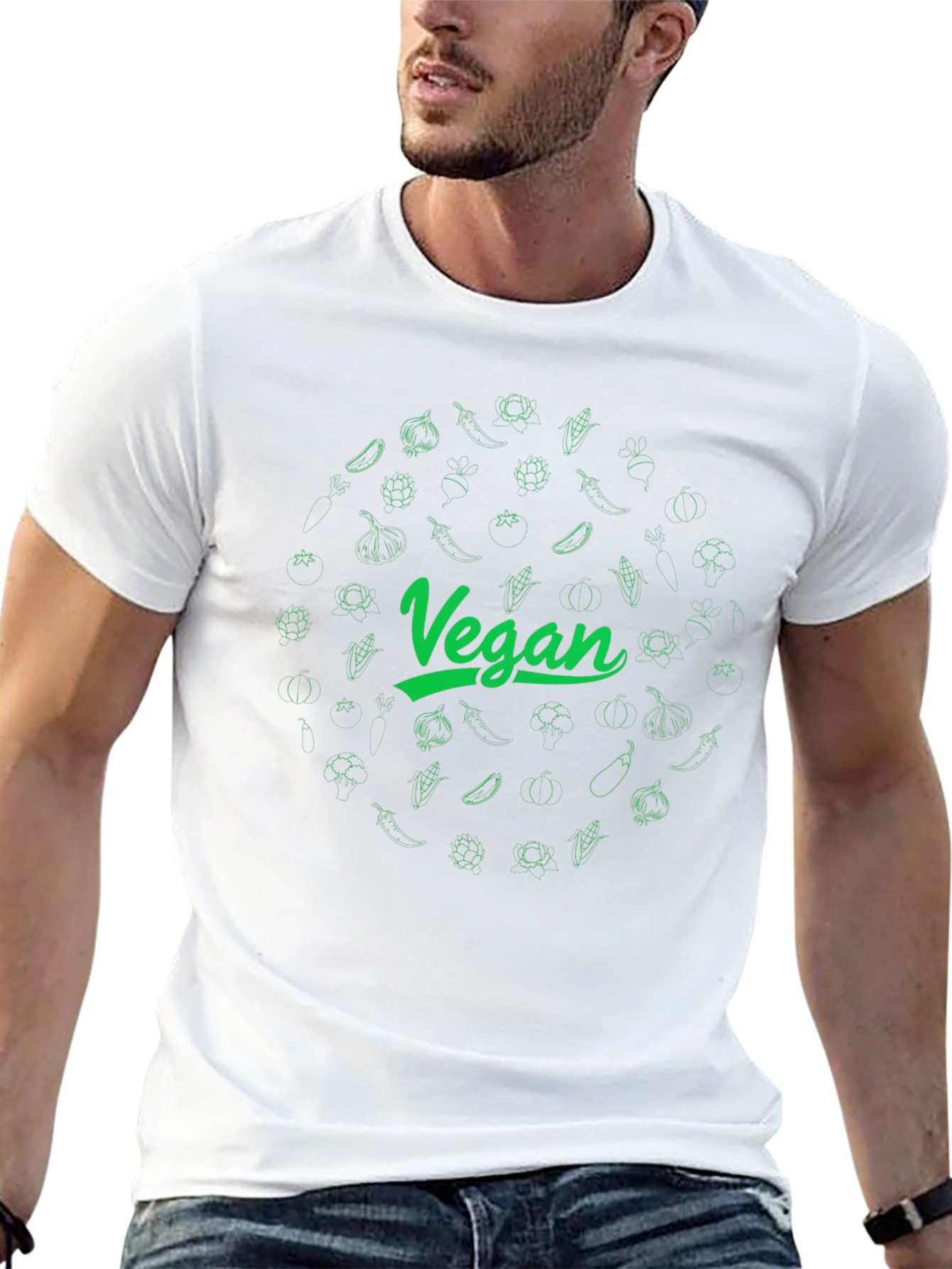 Vegan Graphic T-Shirt - Black