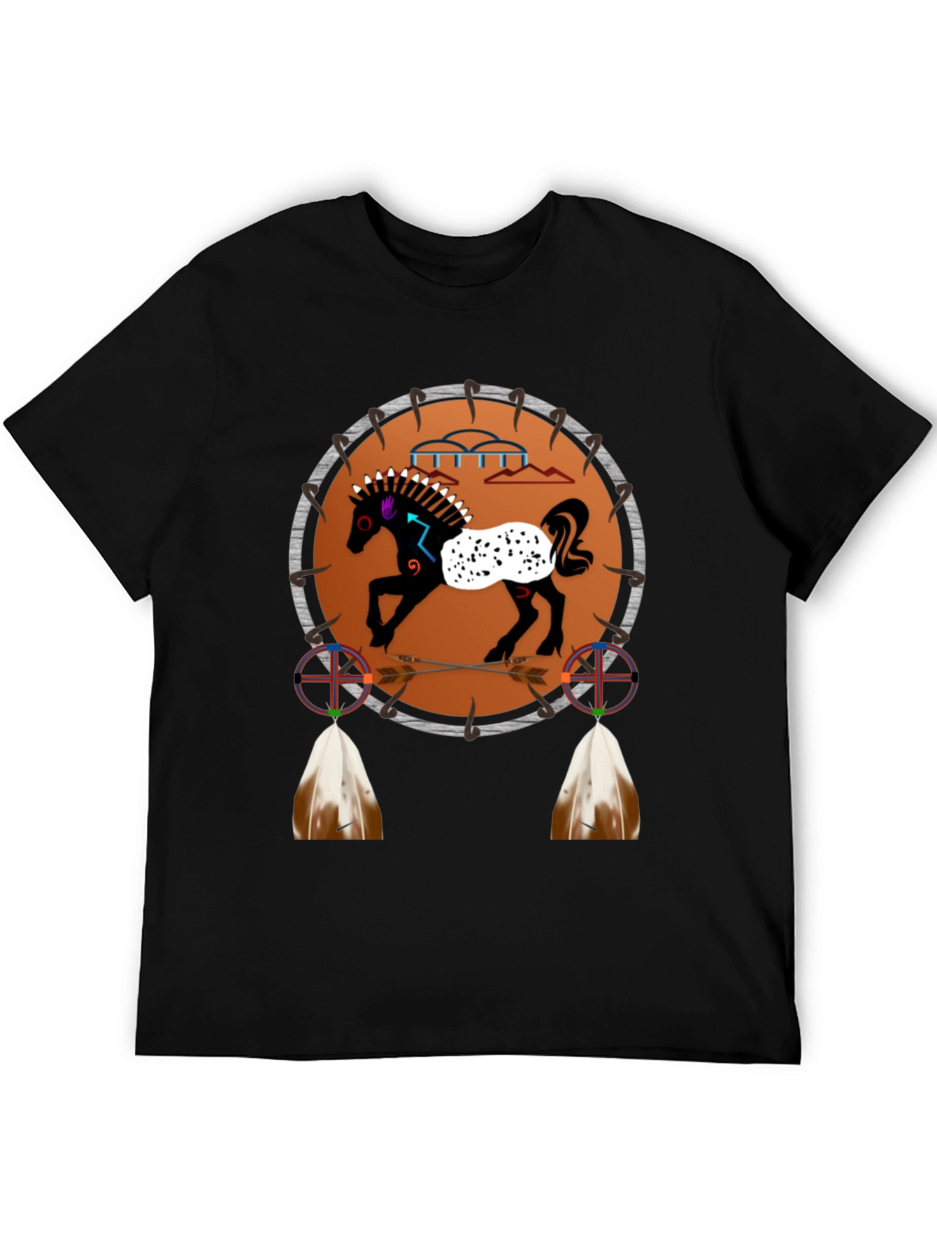 Native American Horse Dreamcatcher Graphic Tee