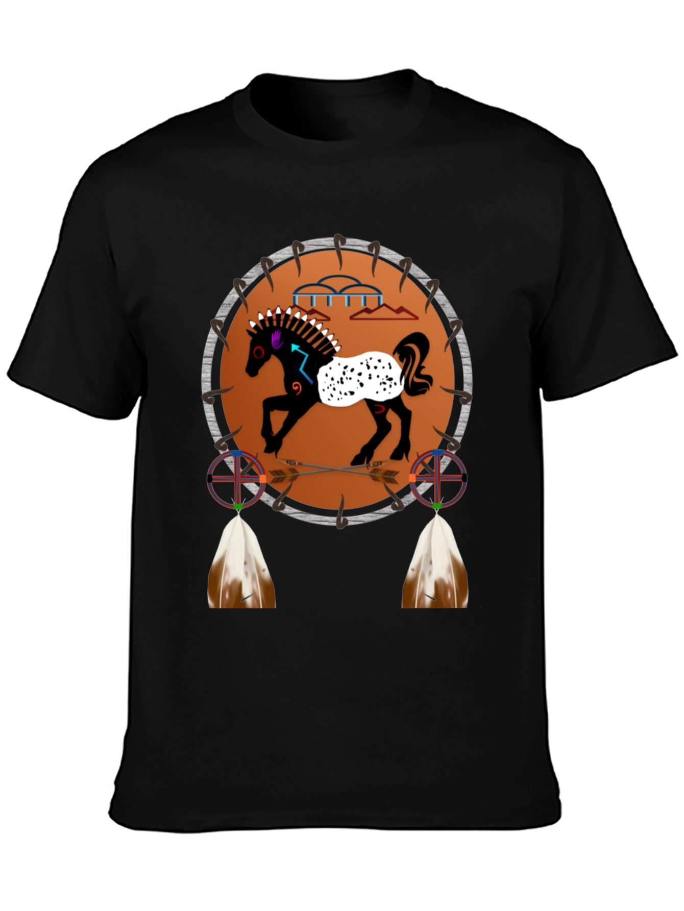 Native American Horse Dreamcatcher Graphic Tee