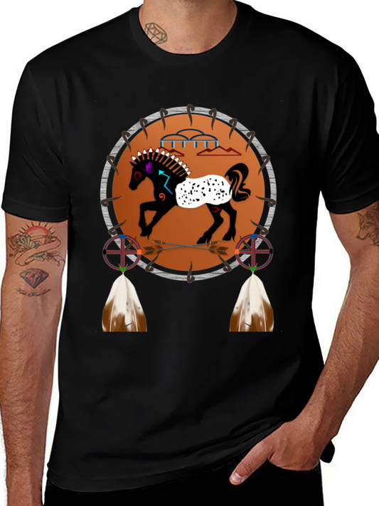 Native American Horse Dreamcatcher Graphic Tee