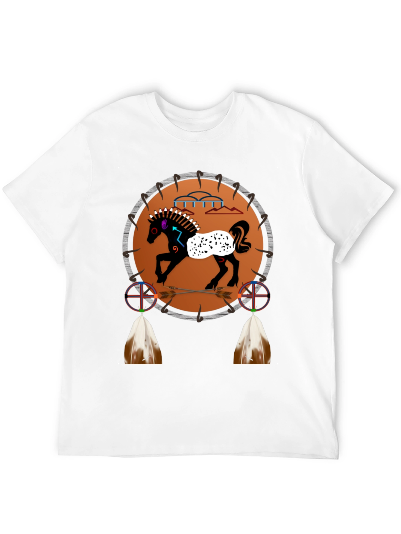 Native American Horse Dreamcatcher Graphic Tee