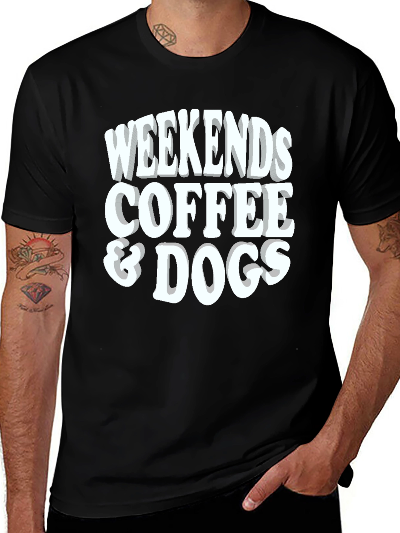 Weekends Coffee & Dogs T-Shirt - Relaxed Fit