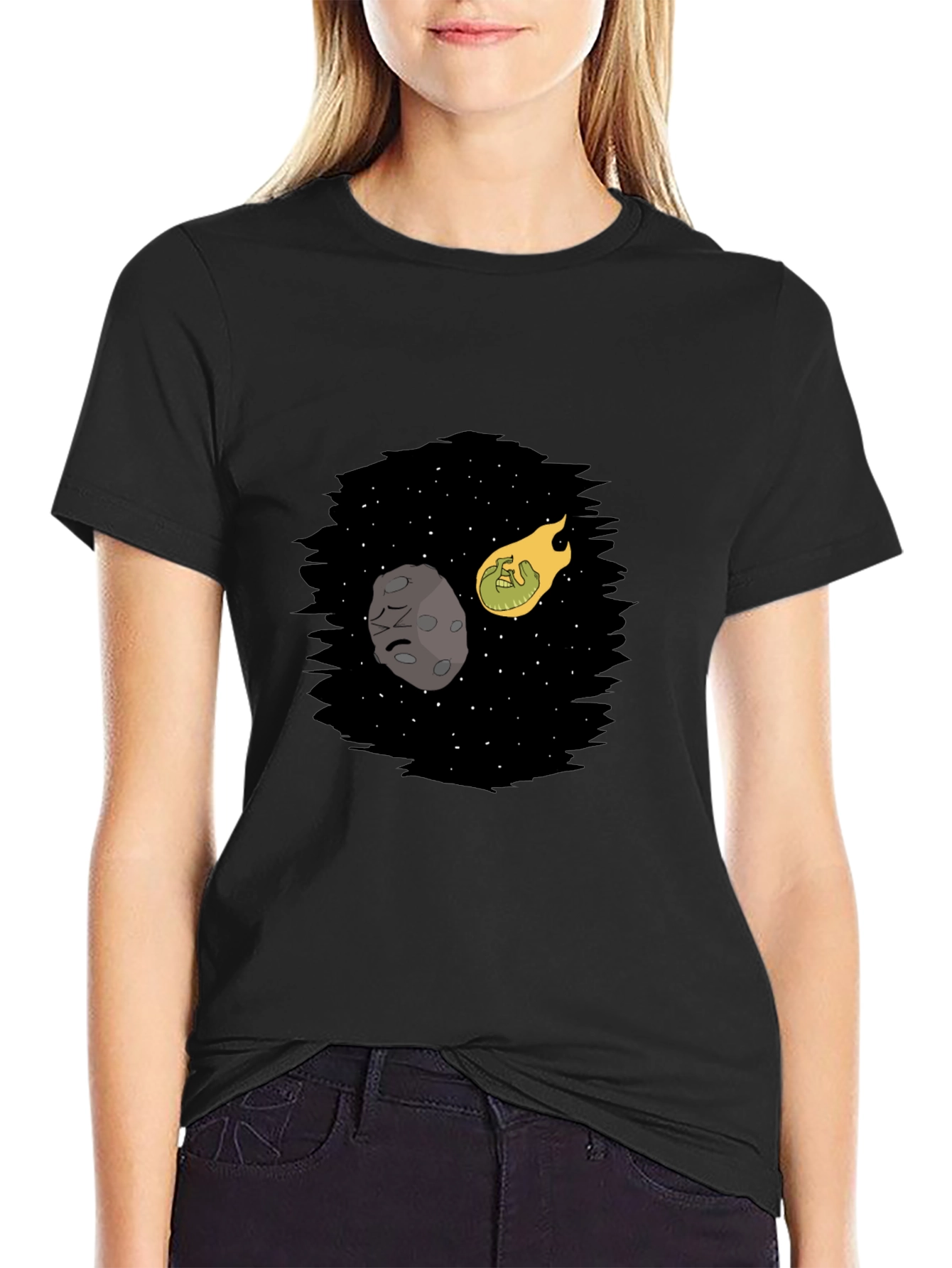 Cosmic Collision Black T-Shirt