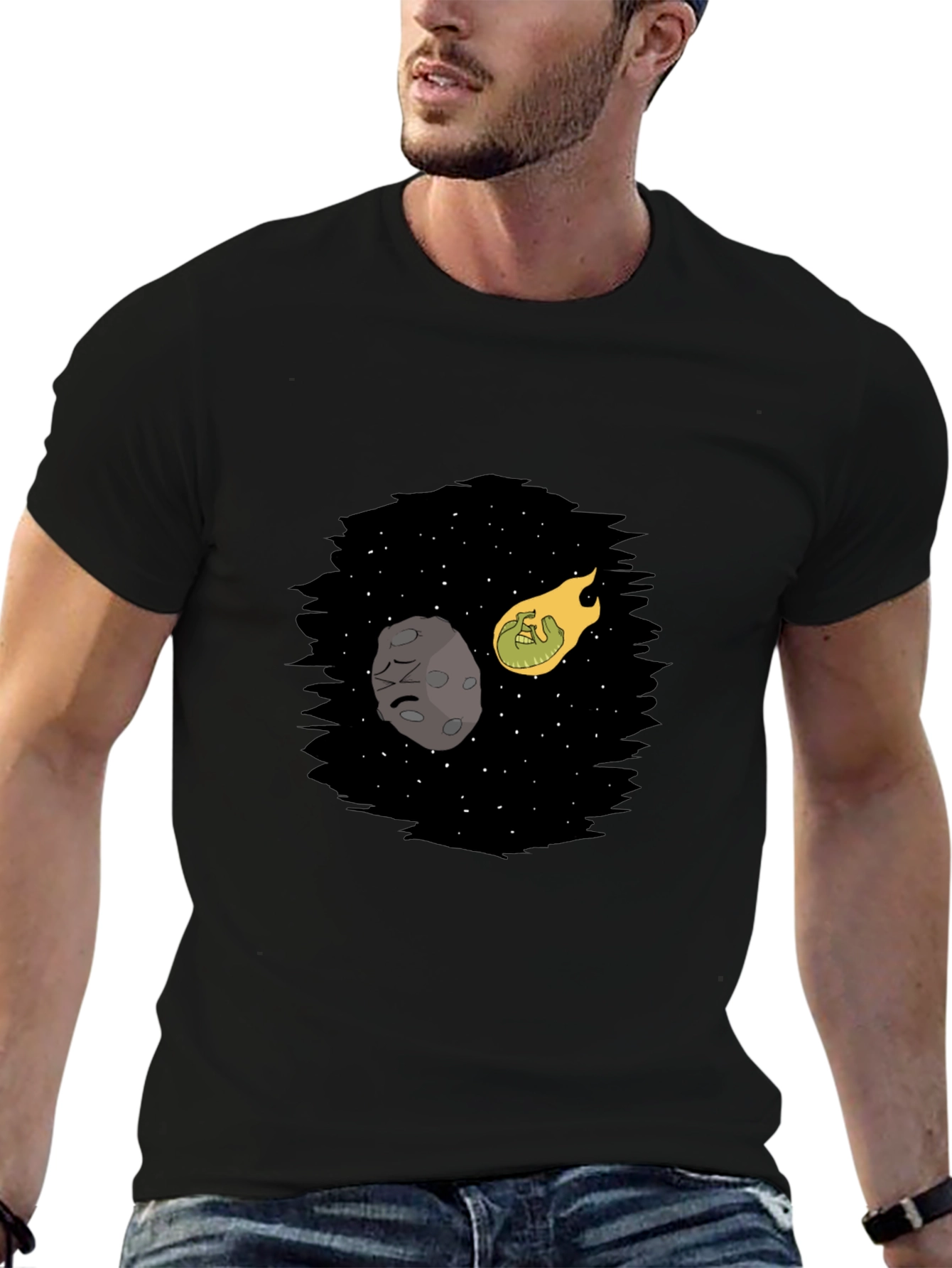 Cosmic Collision Black T-Shirt