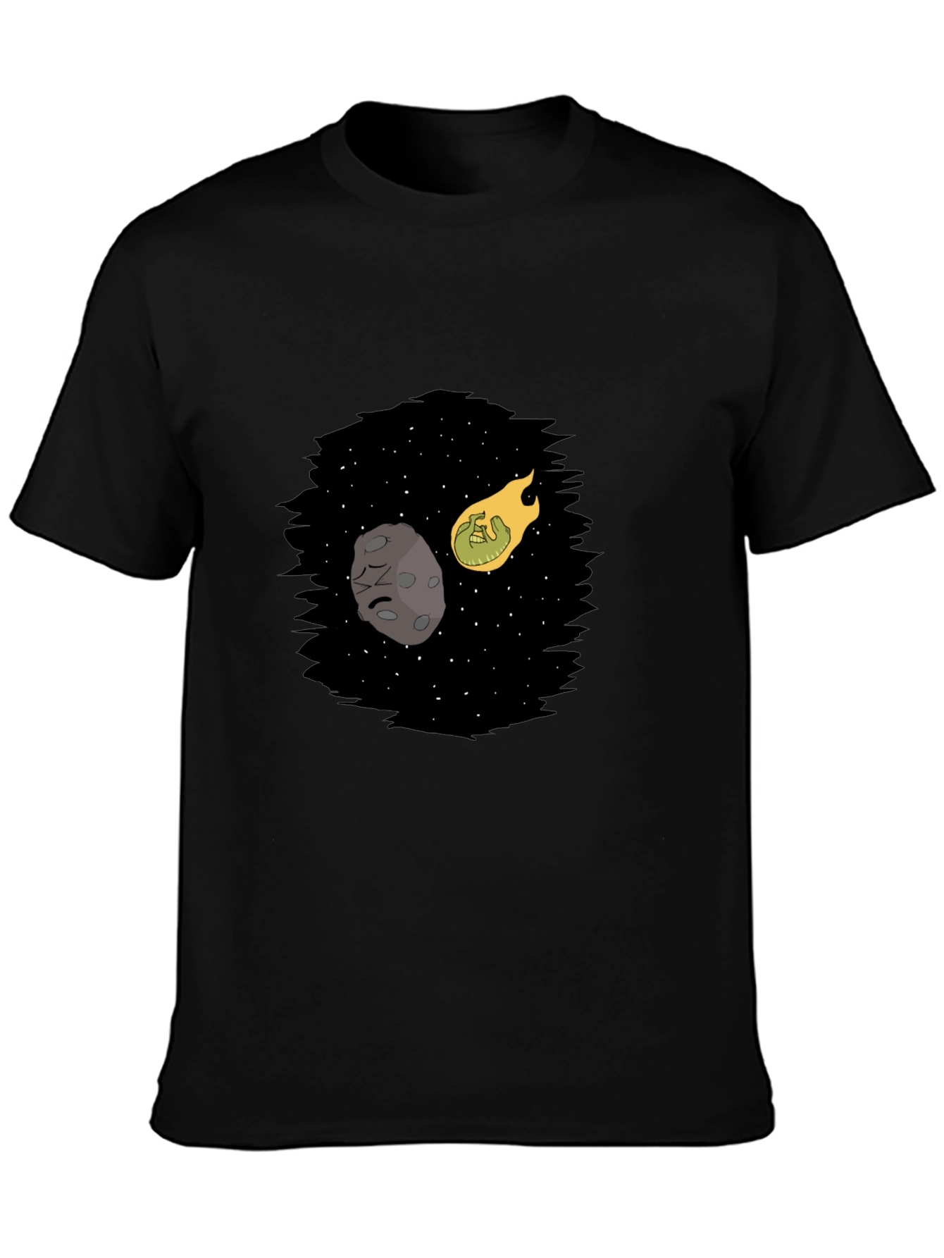 Cosmic Collision Black T-Shirt