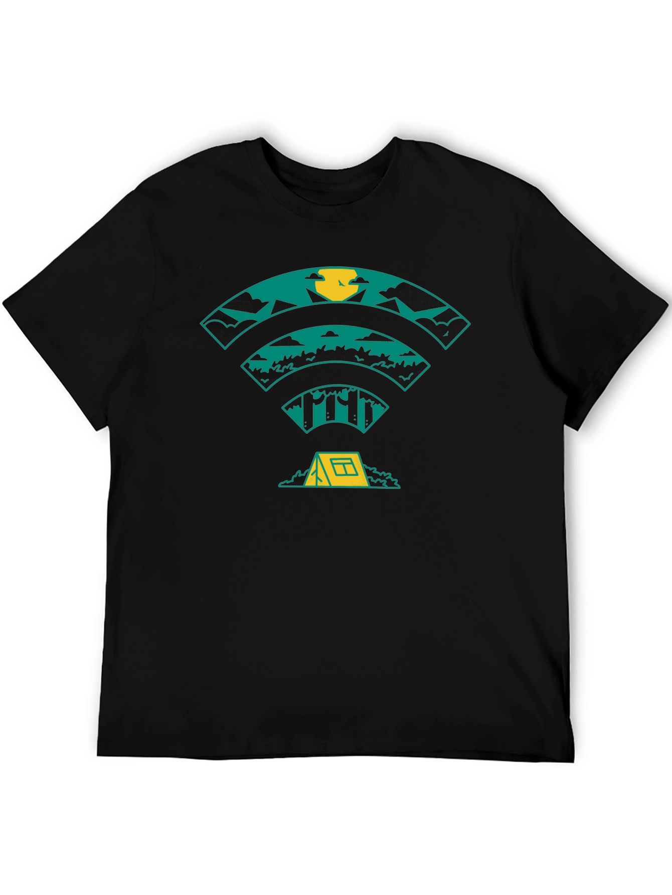 Nature Wifi Camping Graphic Tee - Adventure Shirt