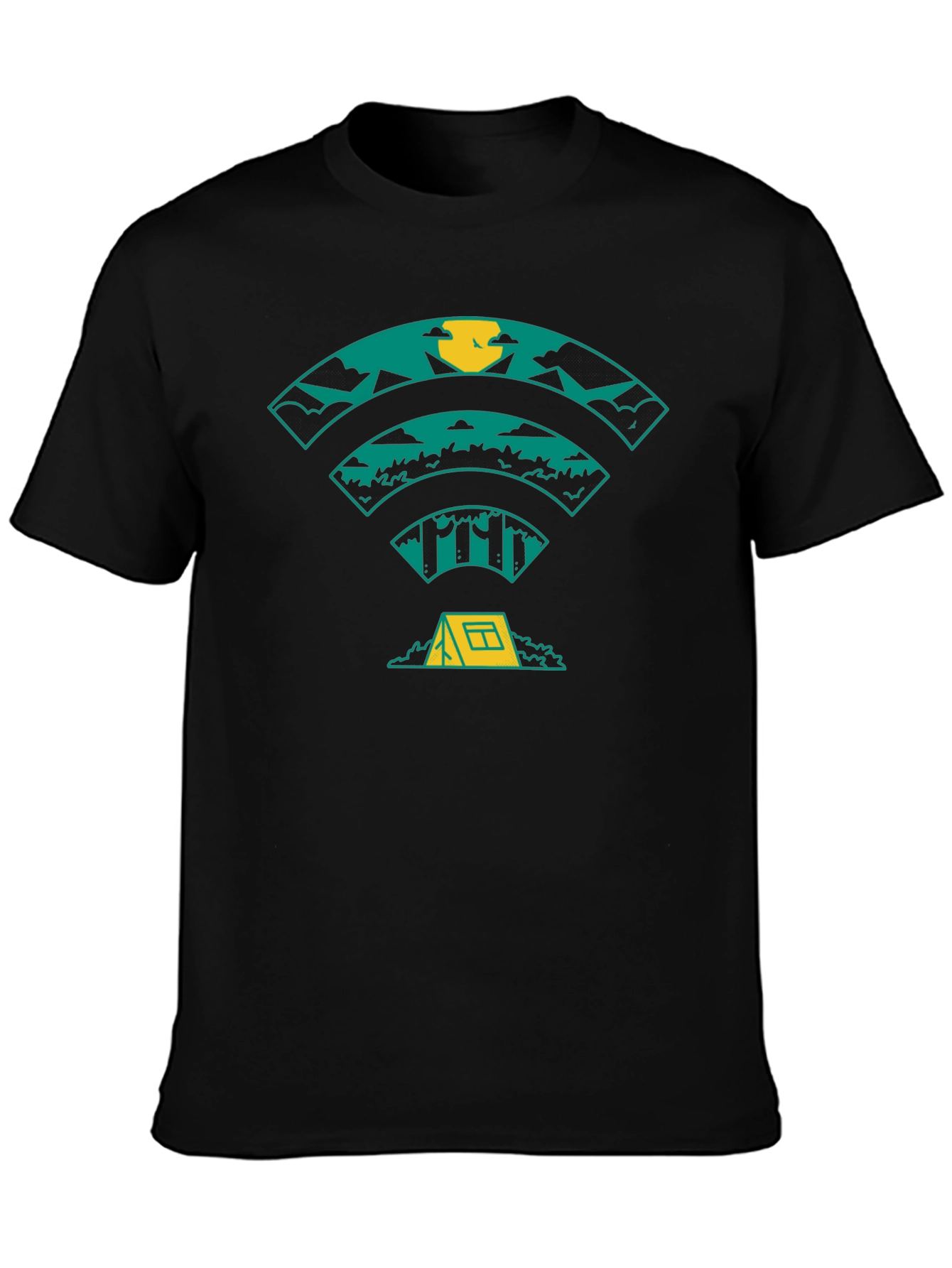 Nature Wifi Camping Graphic Tee - Adventure Shirt