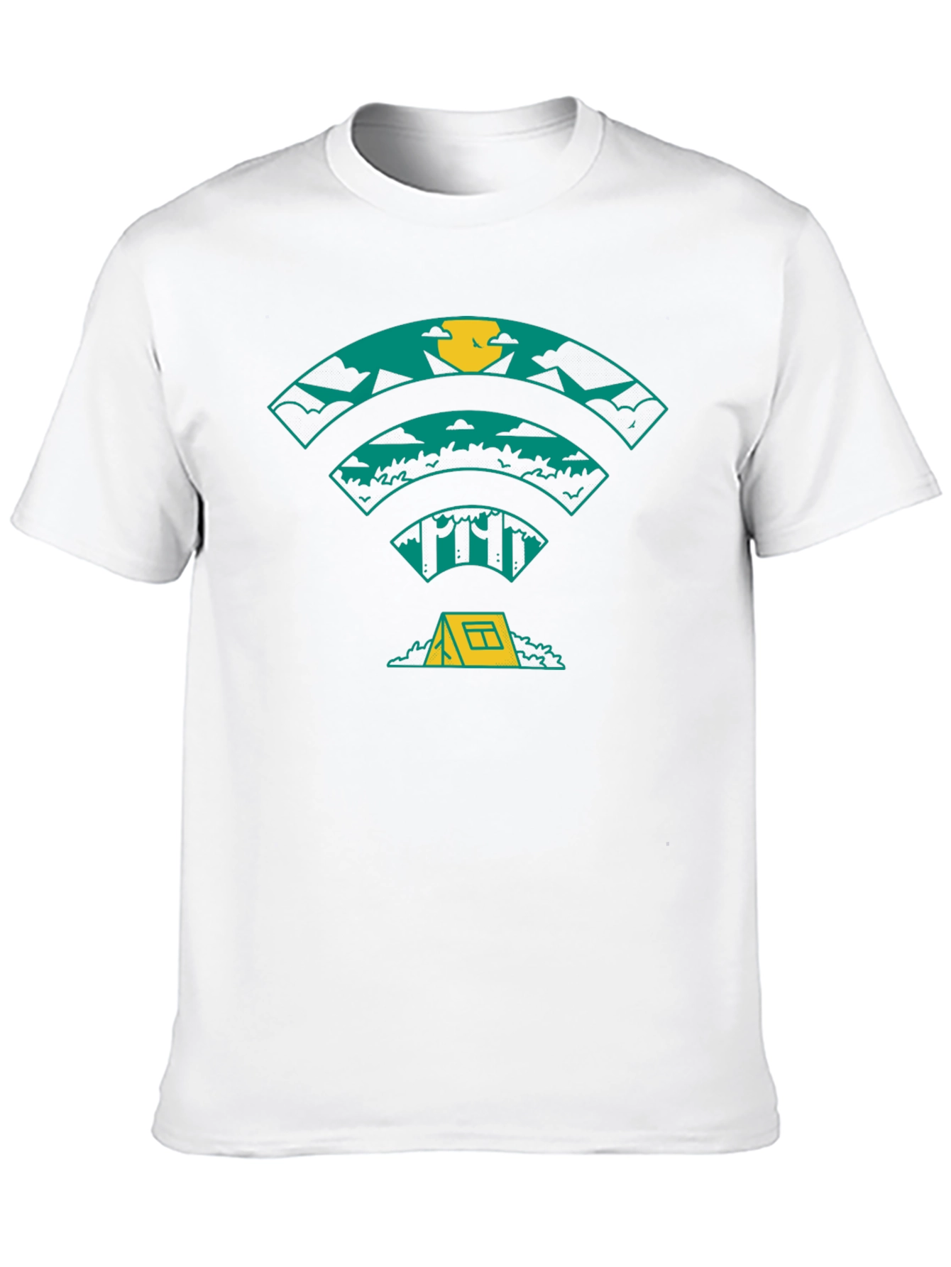 Nature Wifi Camping Graphic Tee - Adventure Shirt