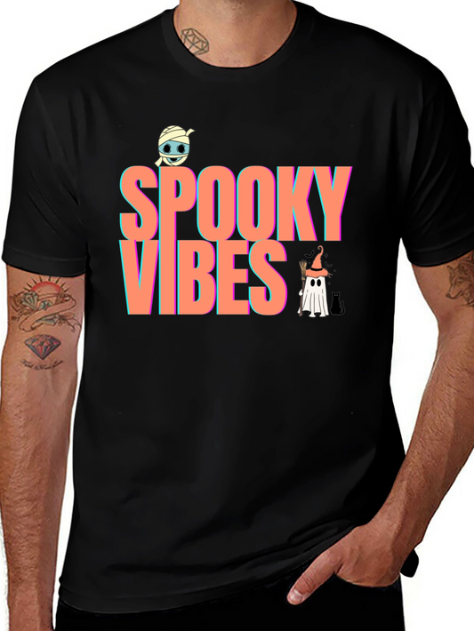 Spooky Vibes Graphic Tee - Halloween T-Shirt