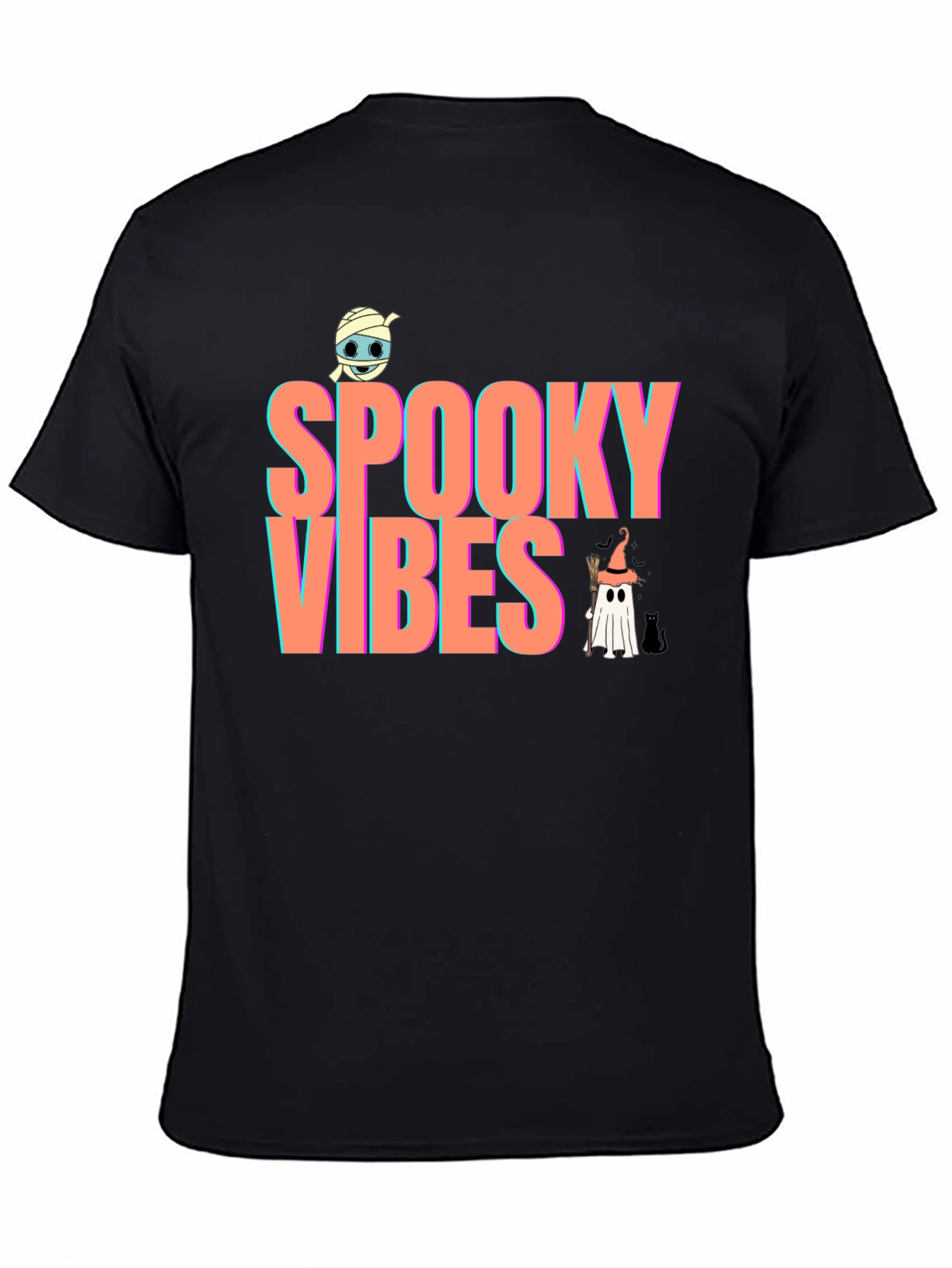 Spooky Vibes Graphic Tee - Halloween T-Shirt