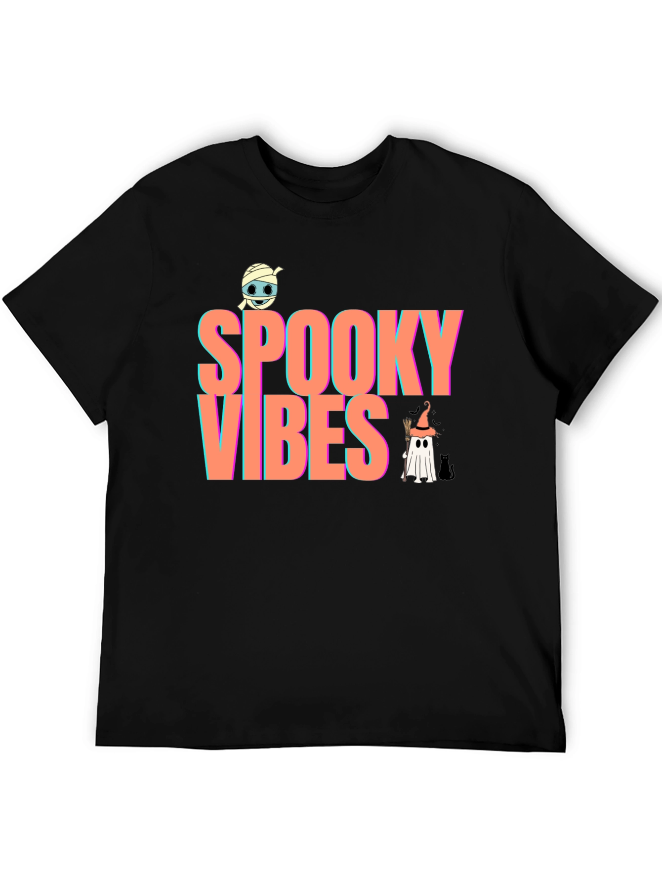 Spooky Vibes Graphic Tee - Halloween T-Shirt