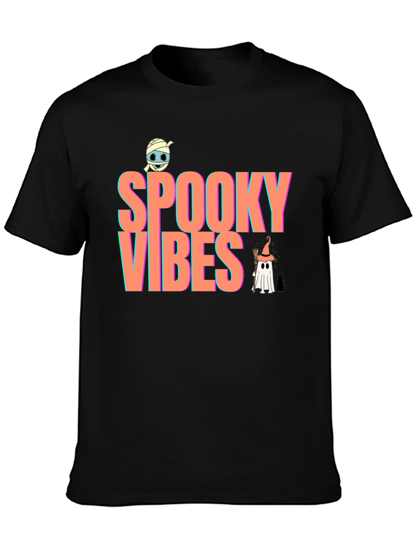 Spooky Vibes Graphic Tee - Halloween T-Shirt