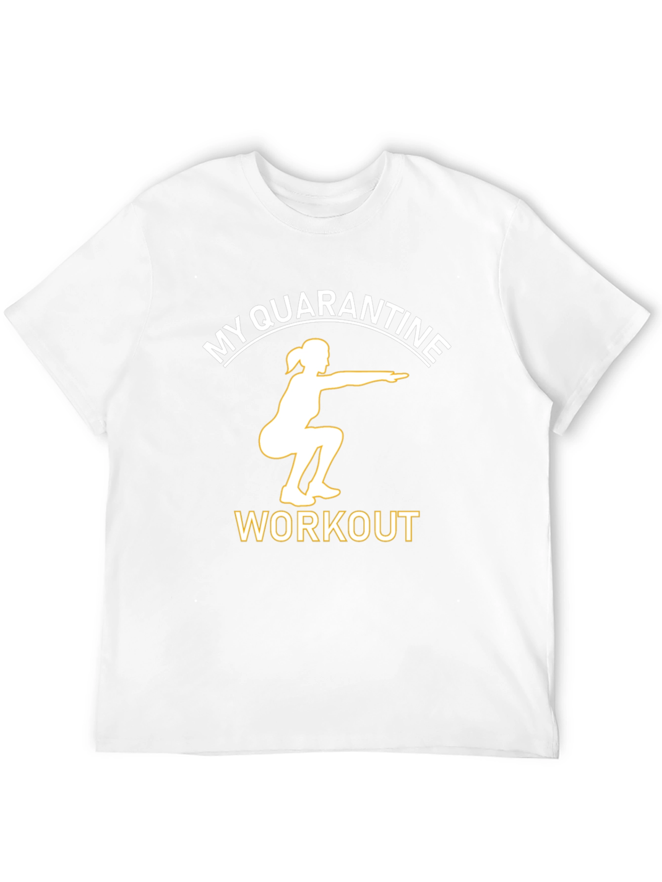 Quarantine Workout Graphic Tee - Black Cotton T-Shirt