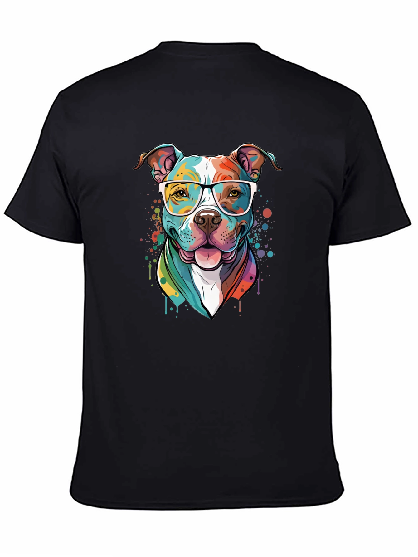 Pitbull Dog Art Graphic T-Shirt