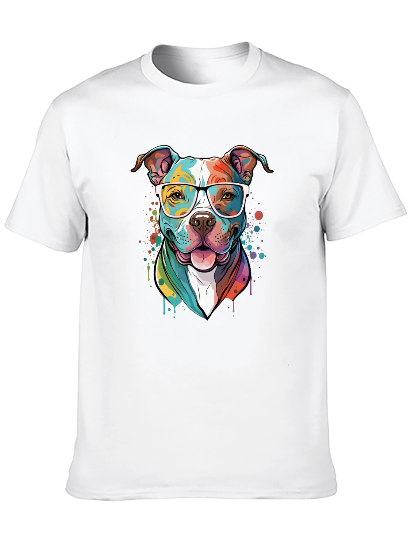 Pitbull Dog Art Graphic T-Shirt