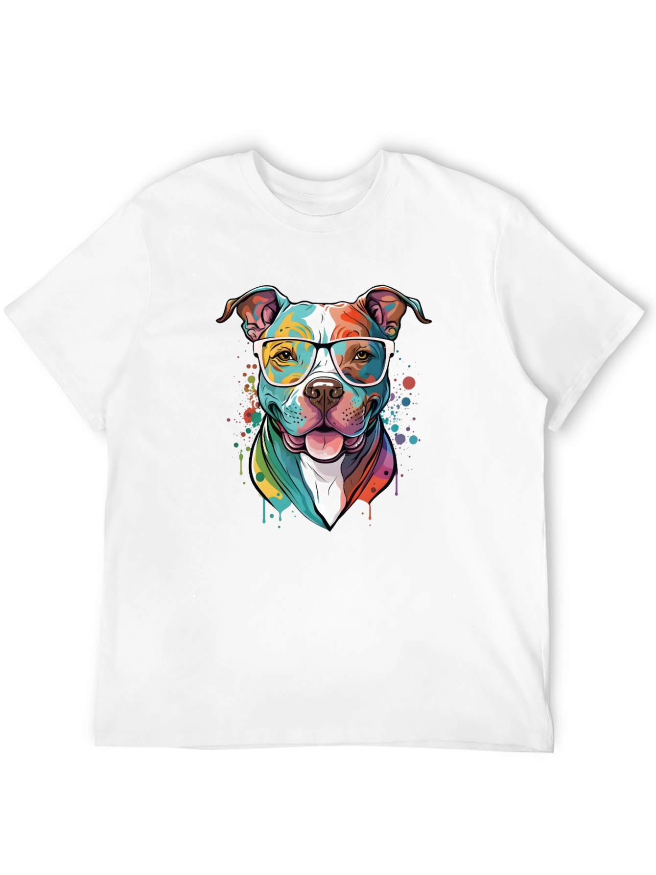 Pitbull Dog Art Graphic T-Shirt