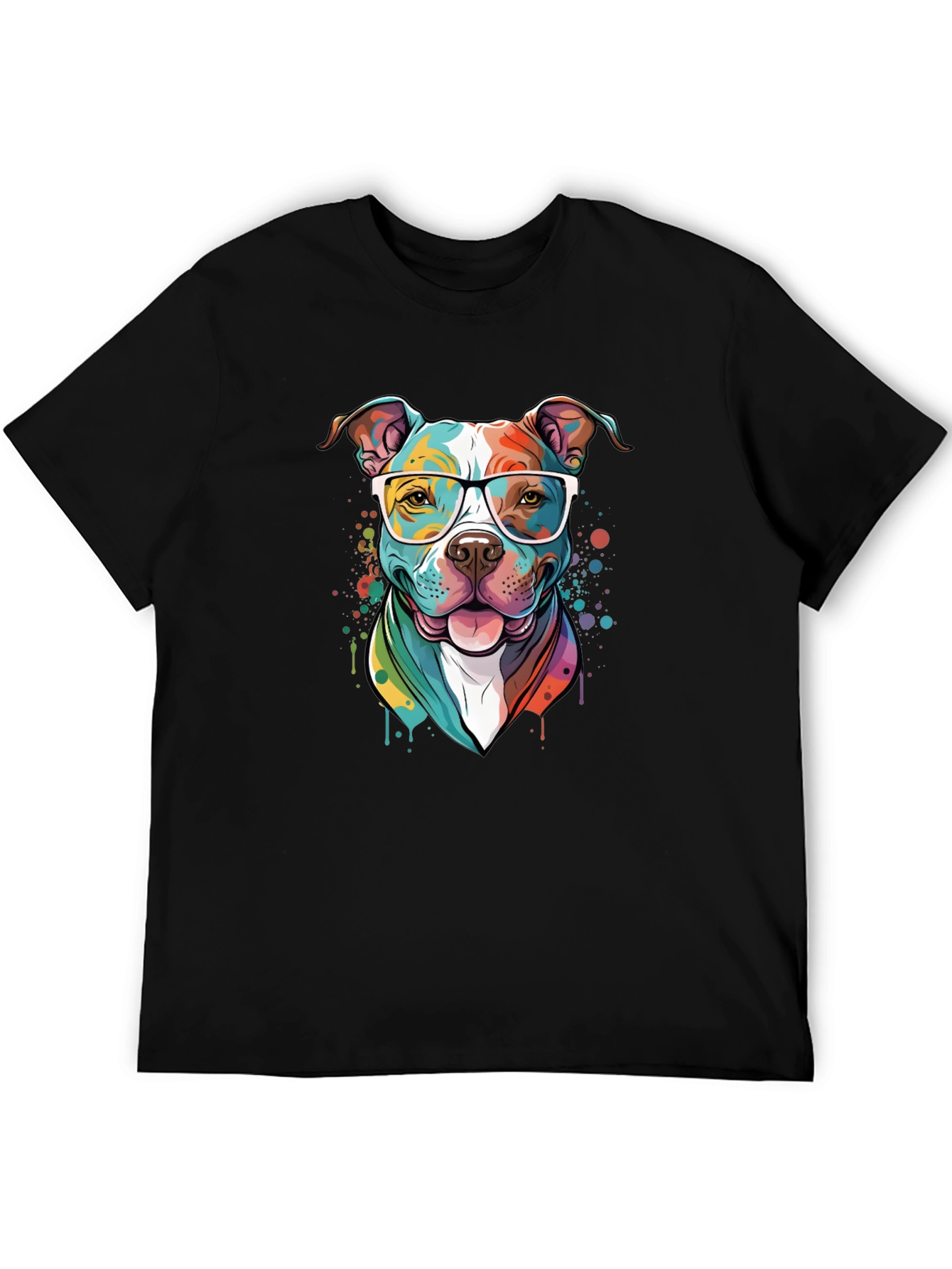 Pitbull Dog Art Graphic T-Shirt