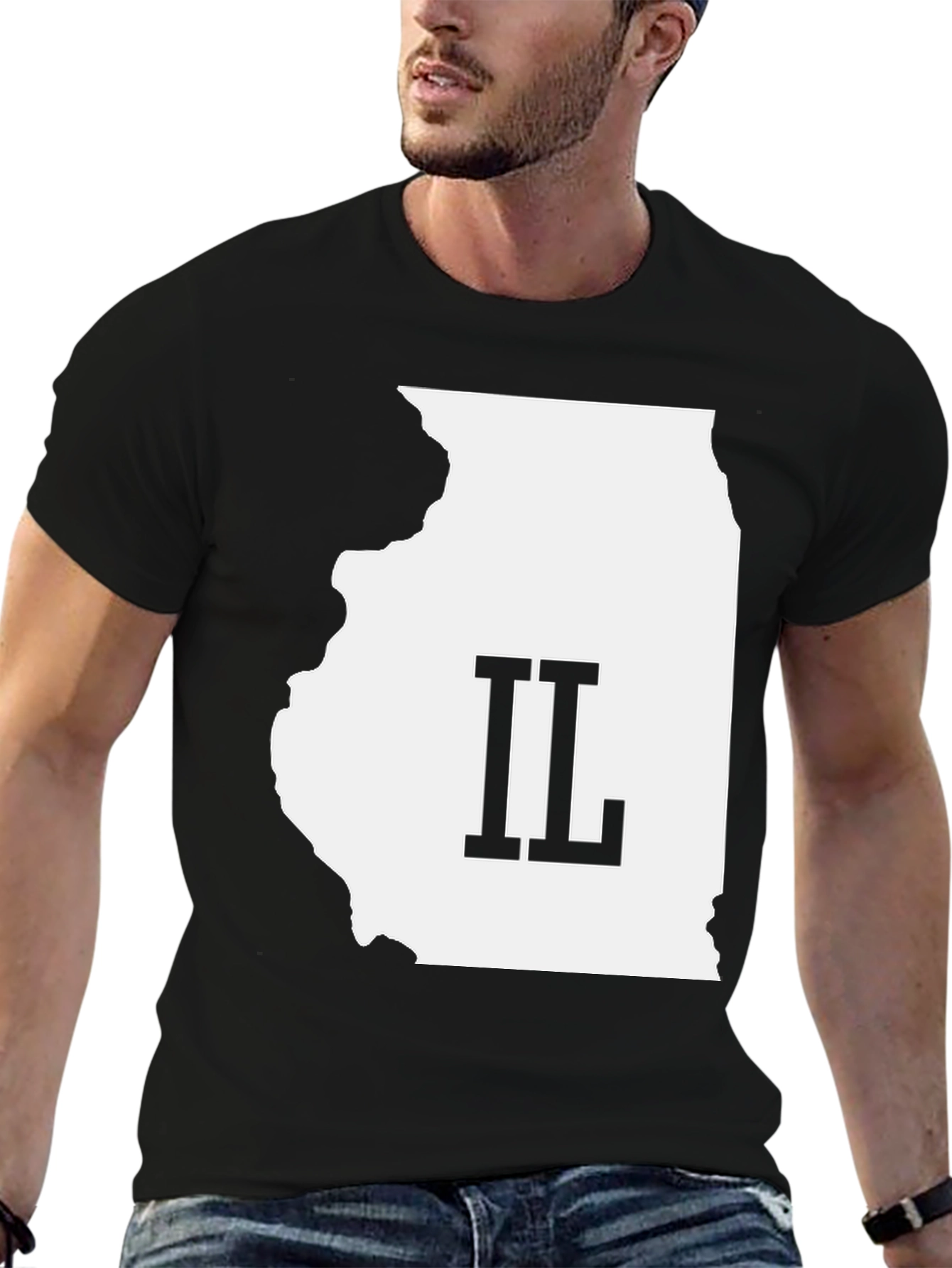 Illinois IL State Pride T-Shirt - Black