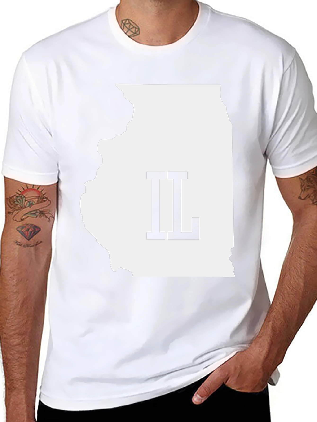 Illinois IL State Pride T-Shirt - Black
