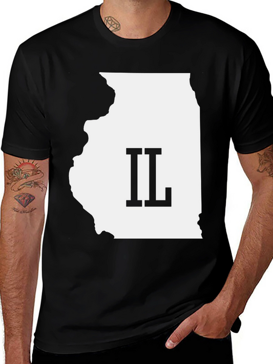 Illinois IL State Pride T-Shirt - Black