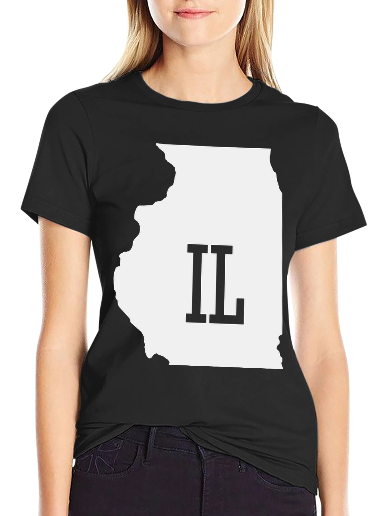 Illinois IL State Pride T-Shirt - Black