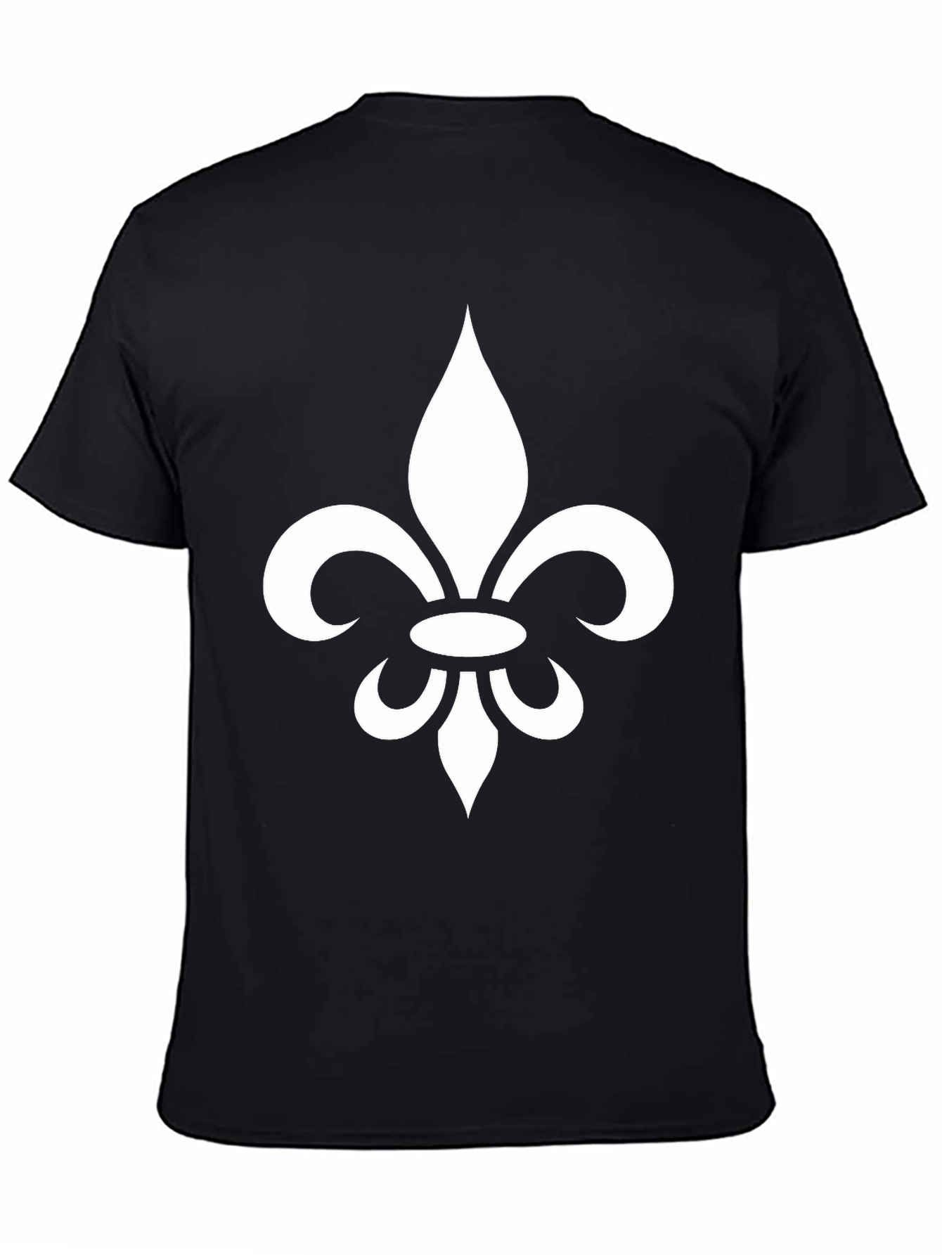 Fleur-de-lis Graphic Tee - Black Cotton Blend