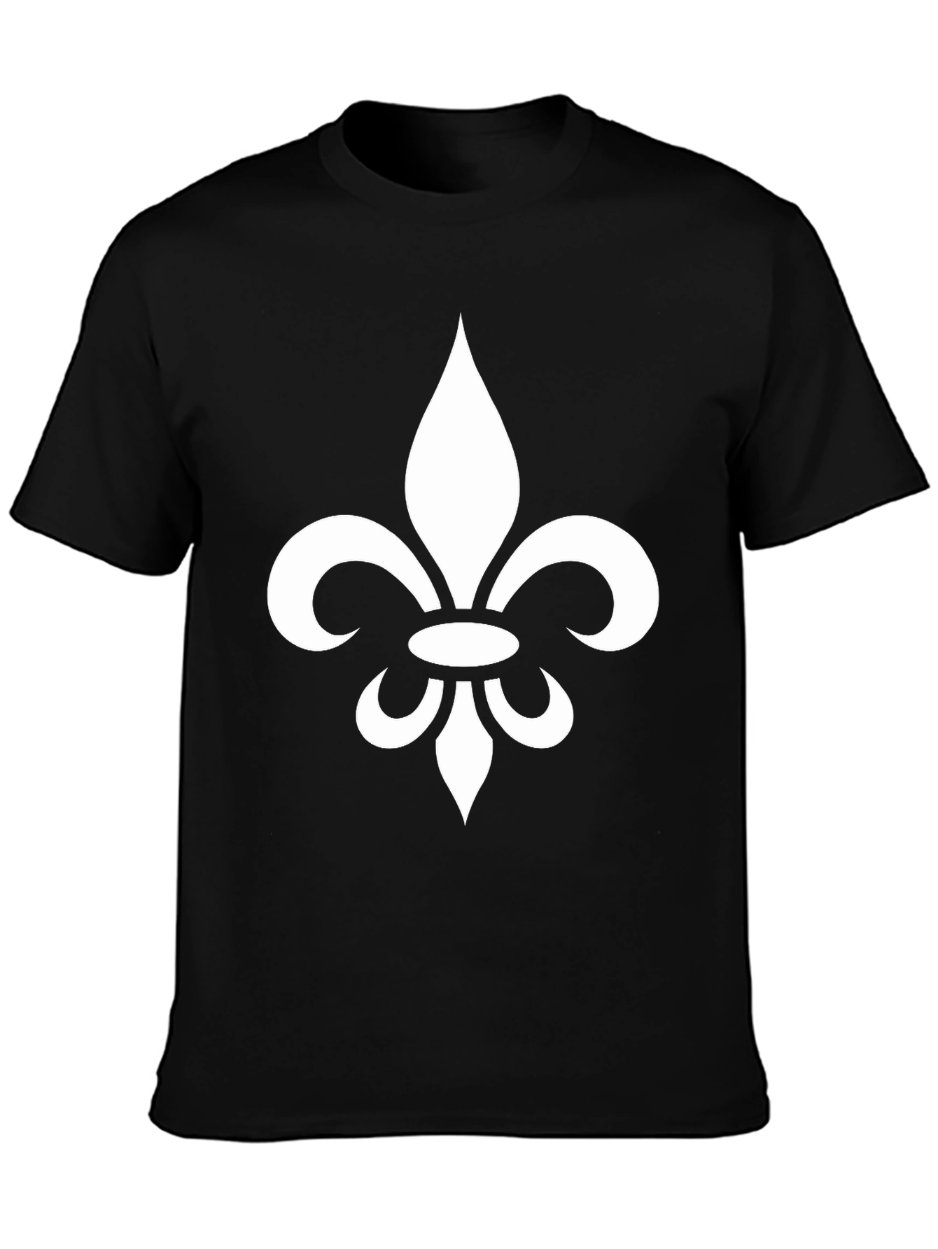 Fleur-de-lis Graphic Tee - Black Cotton Blend
