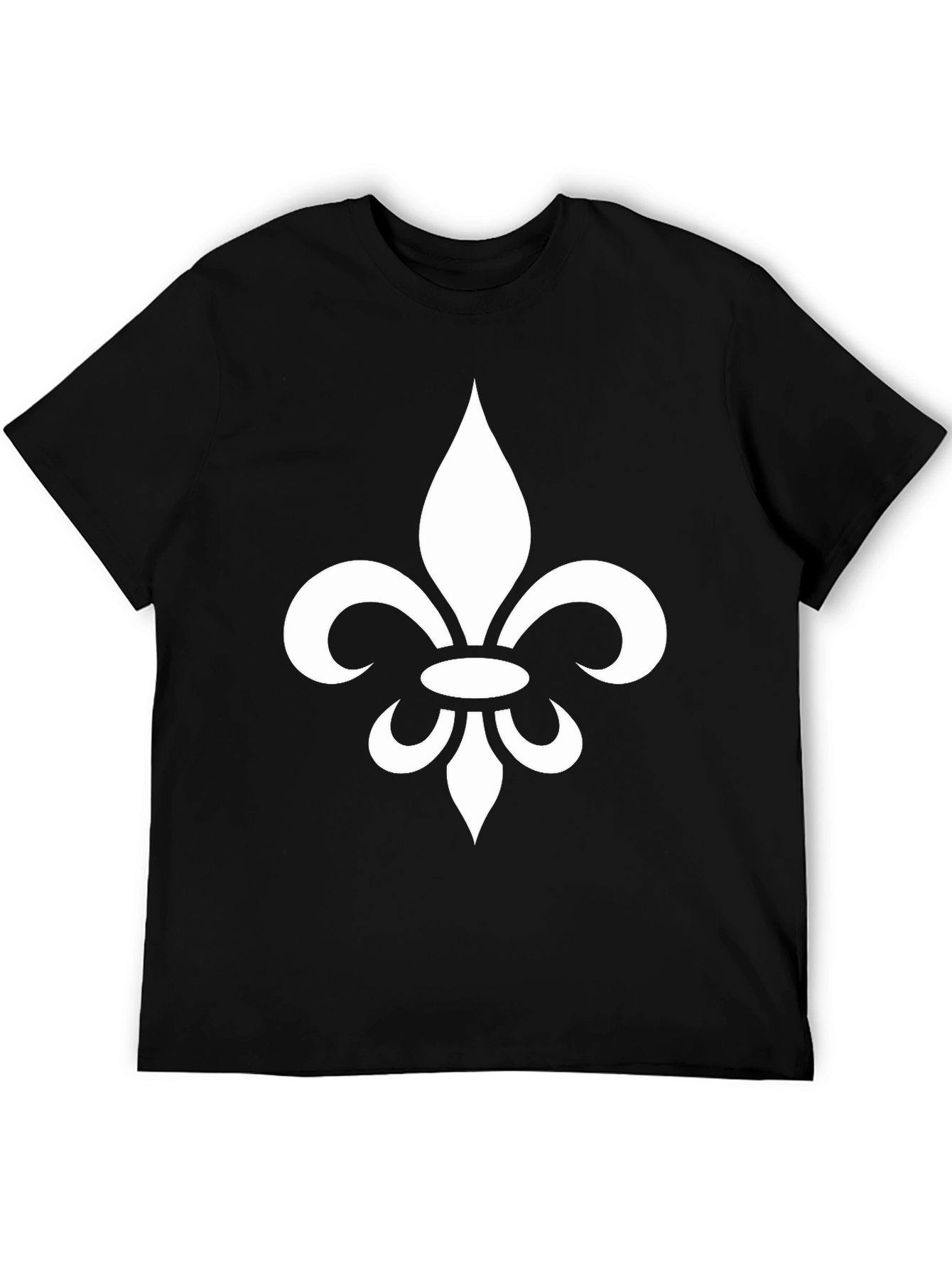 Fleur-de-lis Graphic Tee - Black Cotton Blend