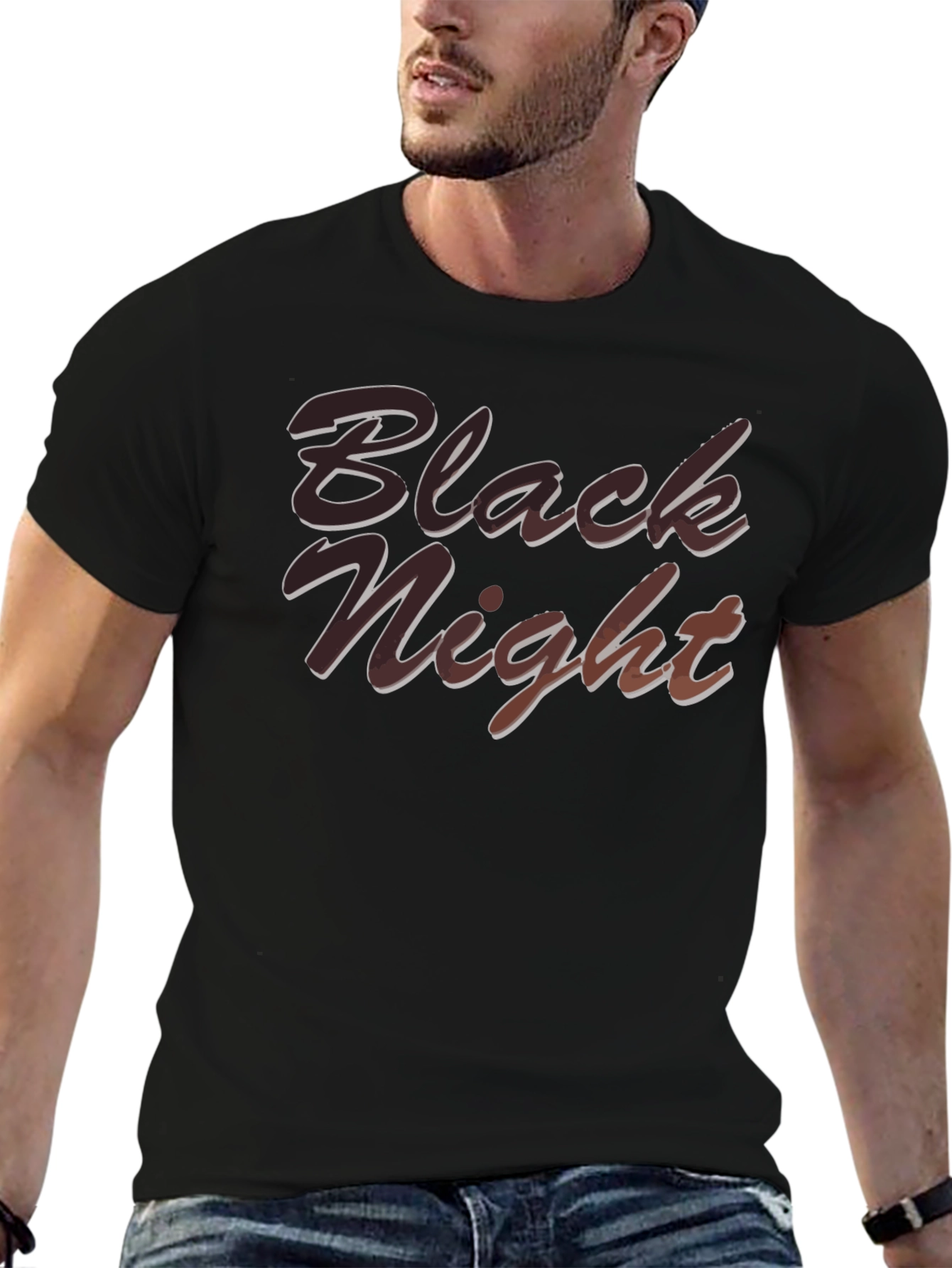Black Night Graphic T-Shirt - Cool Design