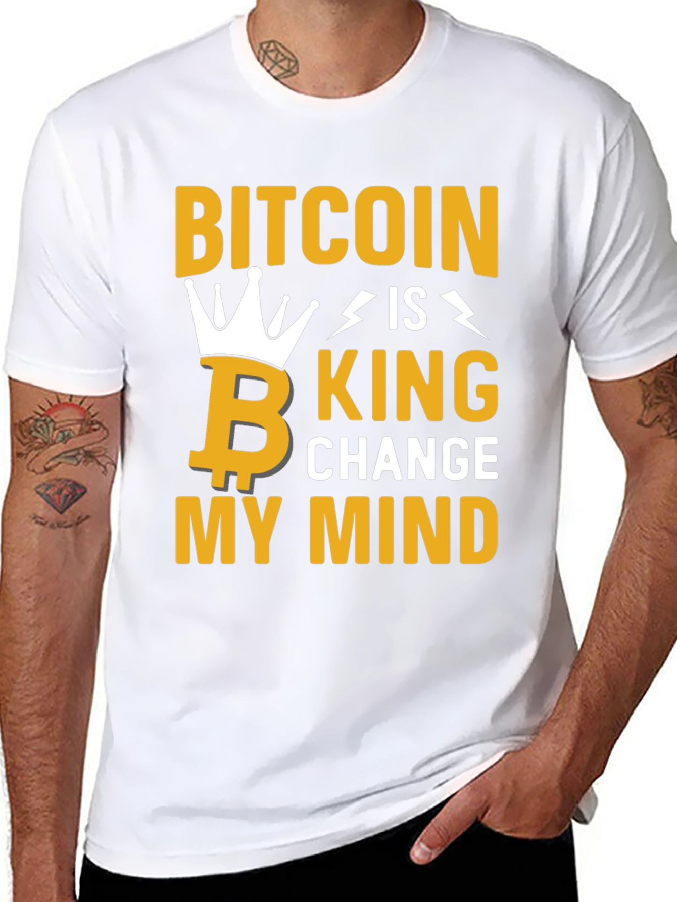 Bitcoin Is King Graphic Tee - Change My Mind