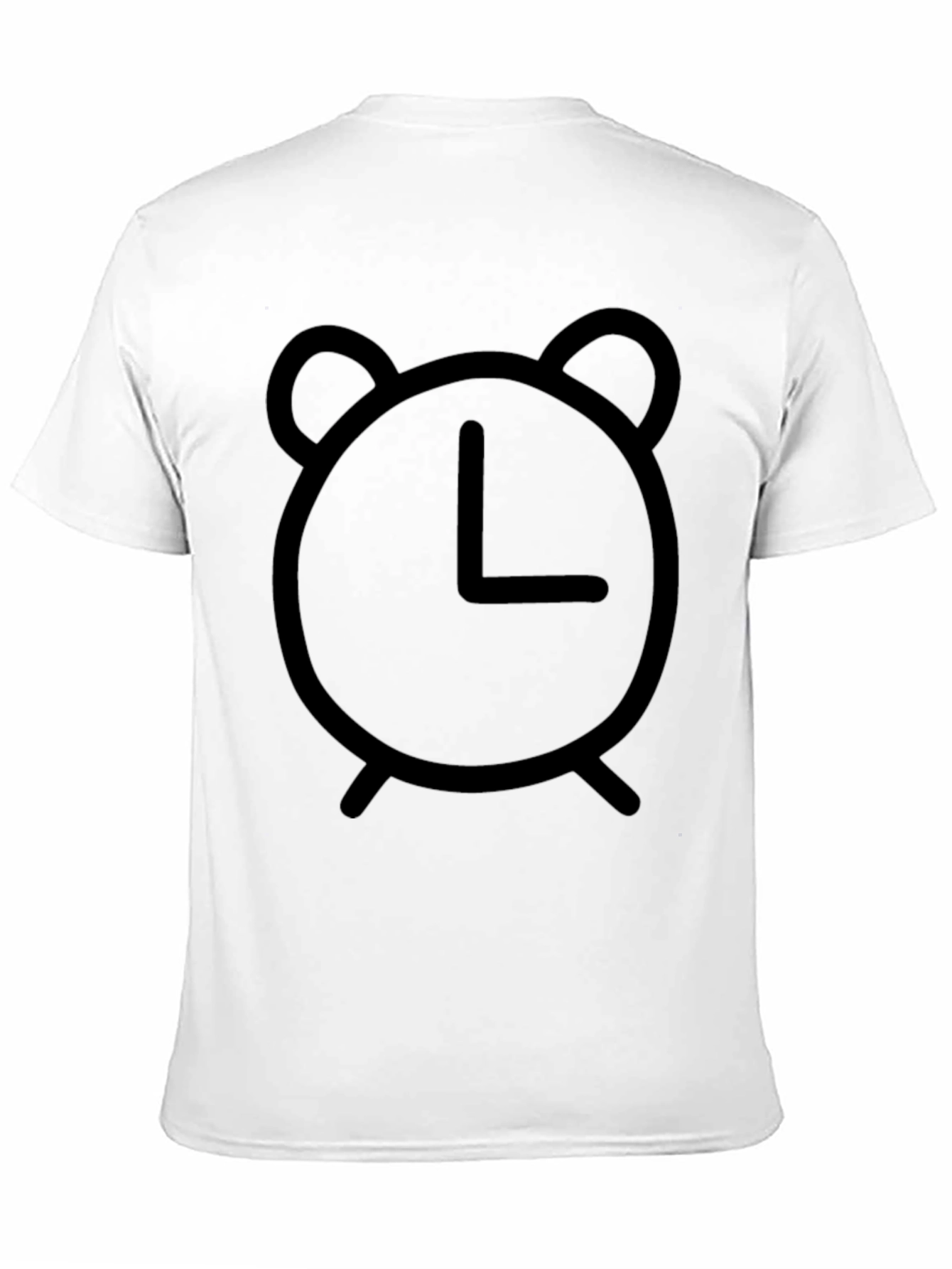 Alarm Clock Graphic Tee - Black Cotton